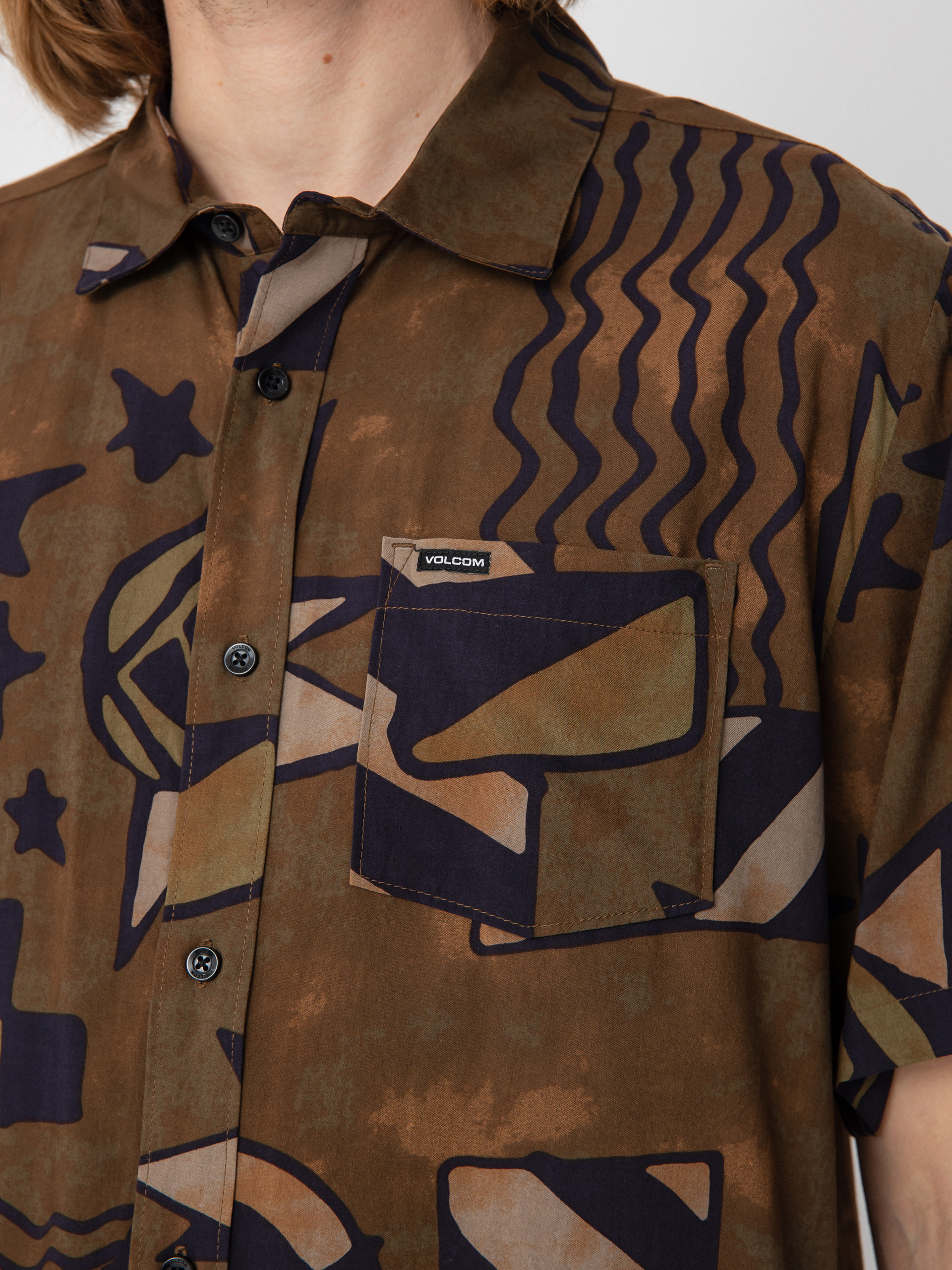 Košeľa Volcom Hand Geo (service green)