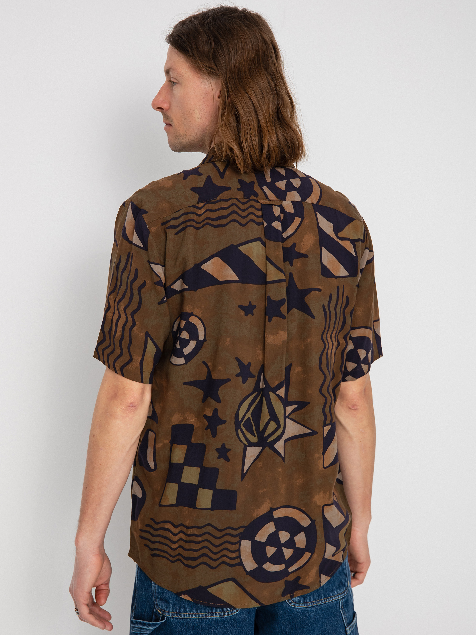 Košeľa Volcom Hand Geo (service green)