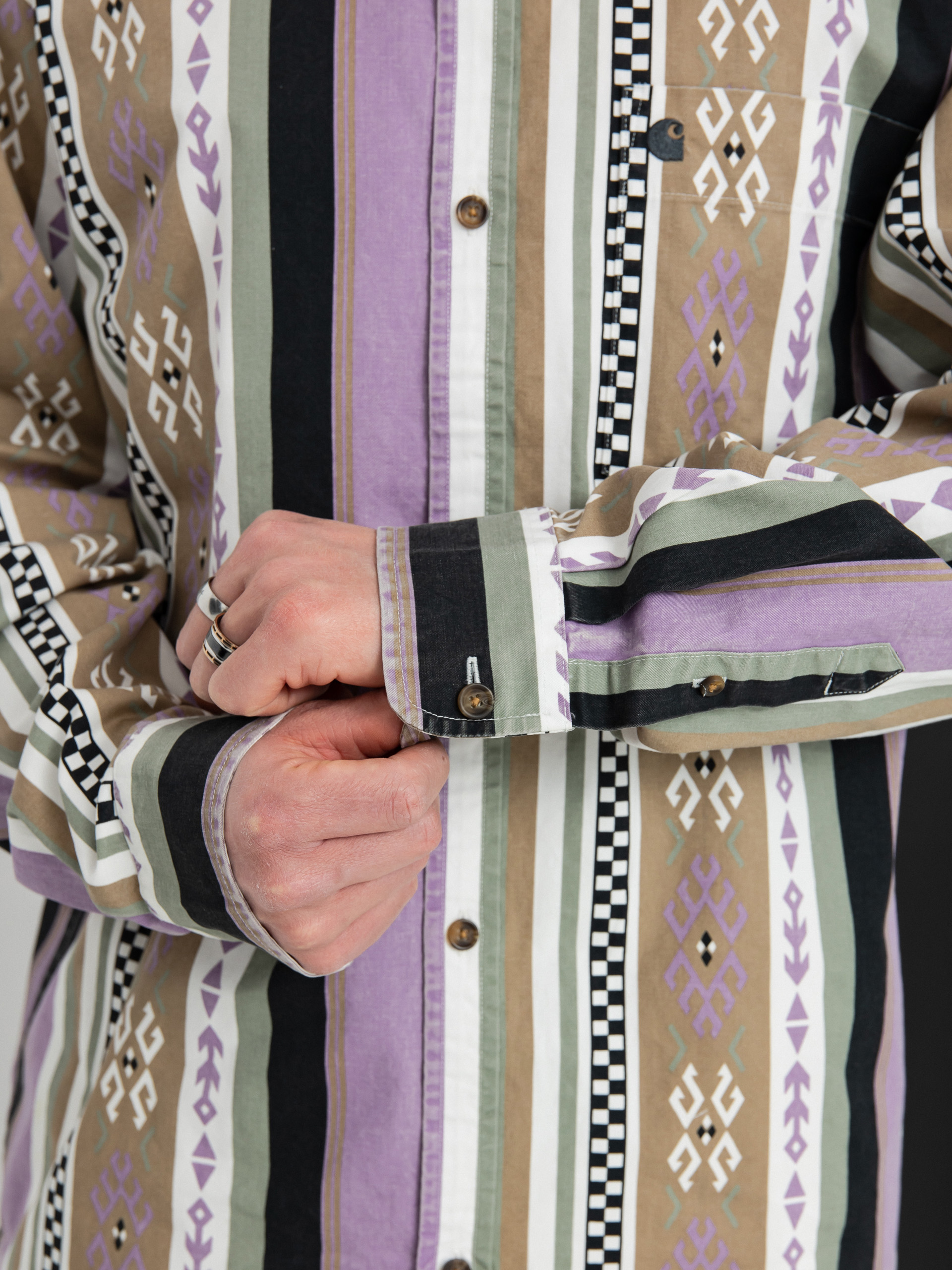 Košeľa Carhartt WIP Coba Stripe (coba stripe violanda/soot)