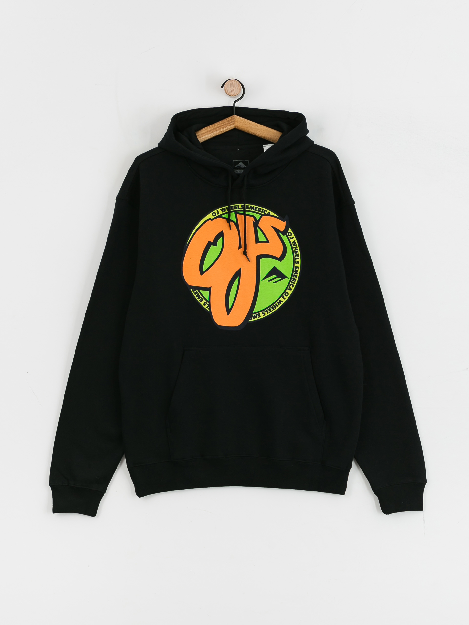 Mikina s kapucňou Emerica Oj Circle HD (black)