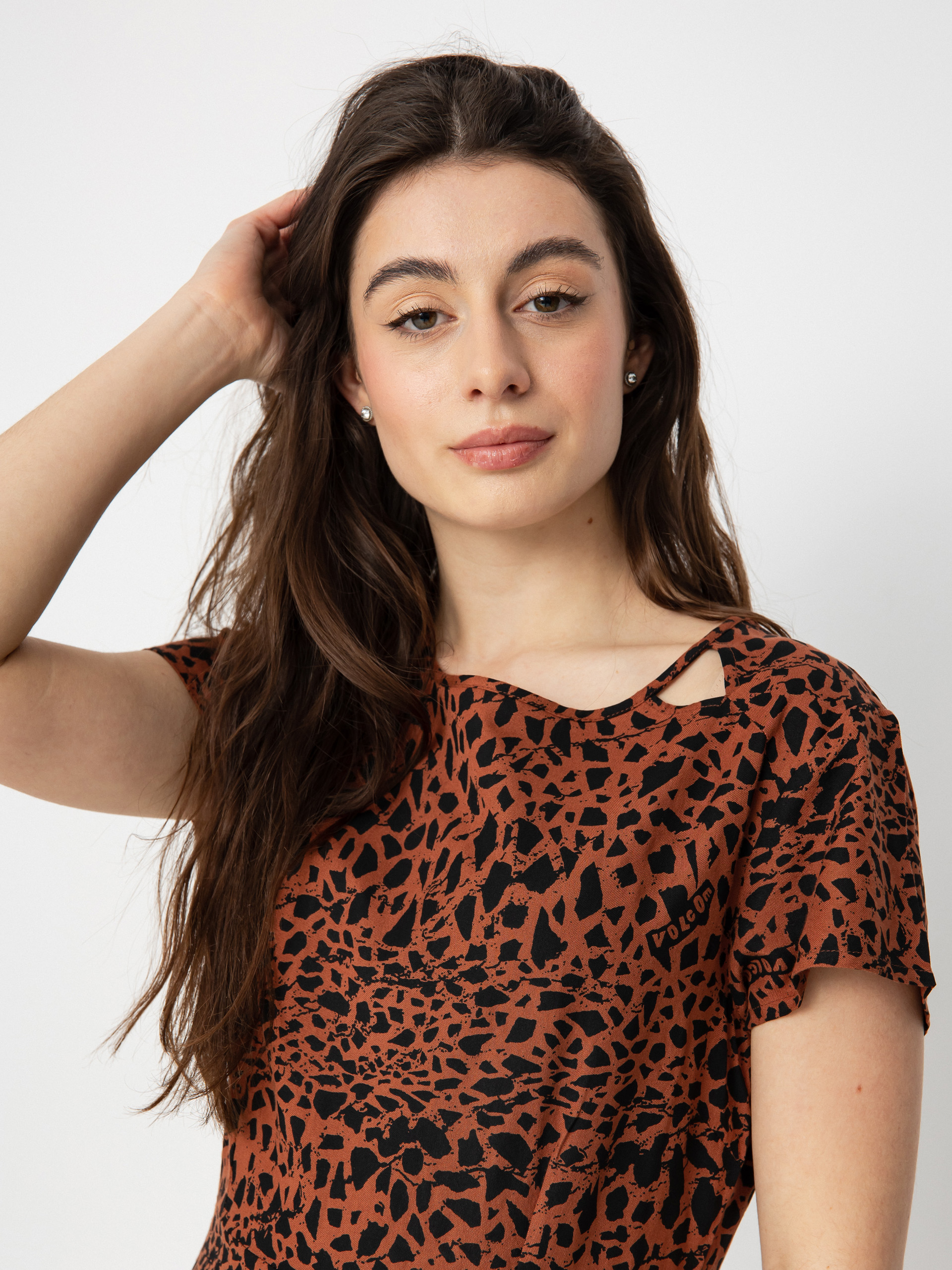 Šaty  Volcom Dino Tea Wmn (dark clay)