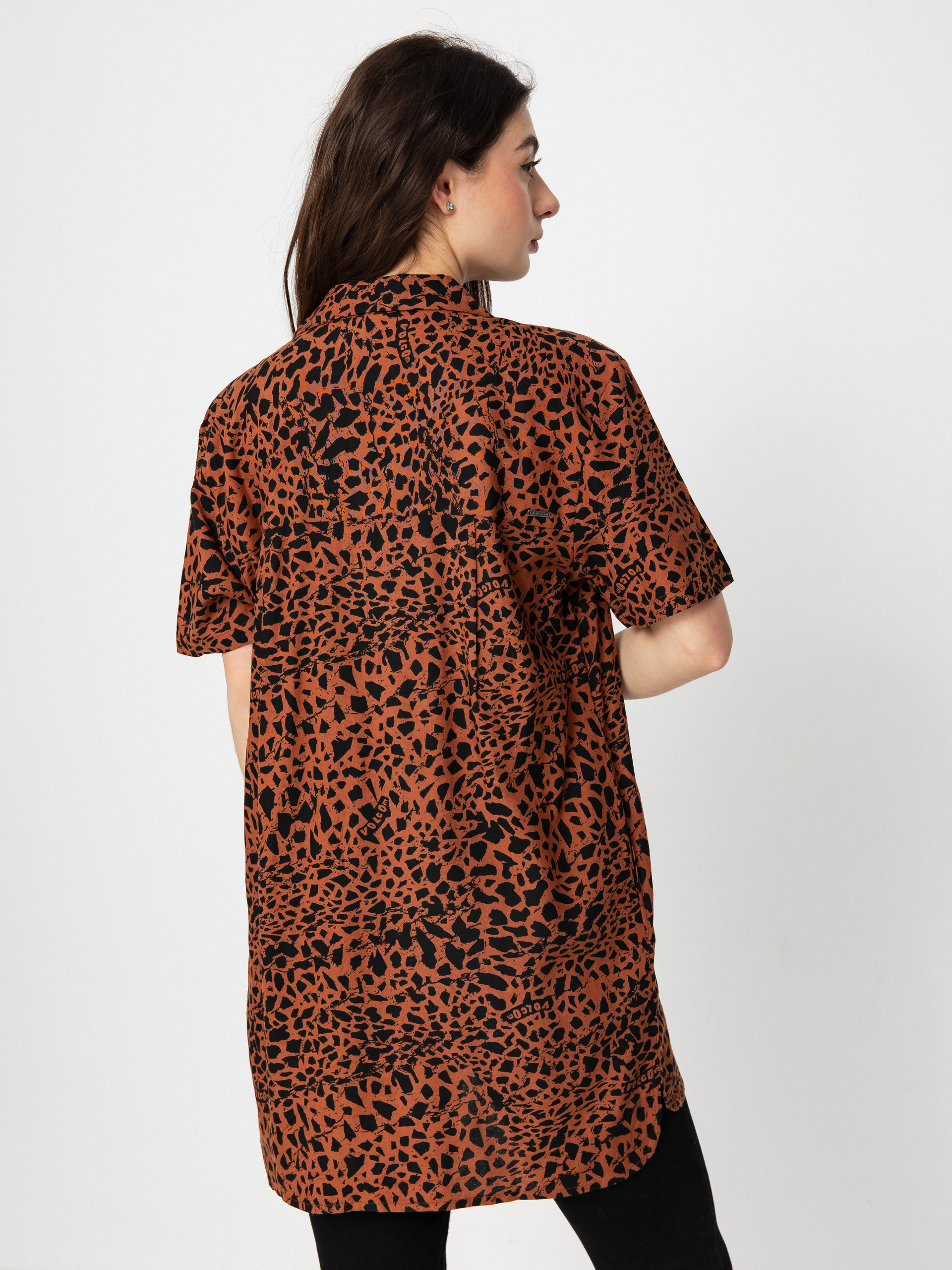 Košeľa Volcom Dino Tea Tunic Wmn (dark clay)