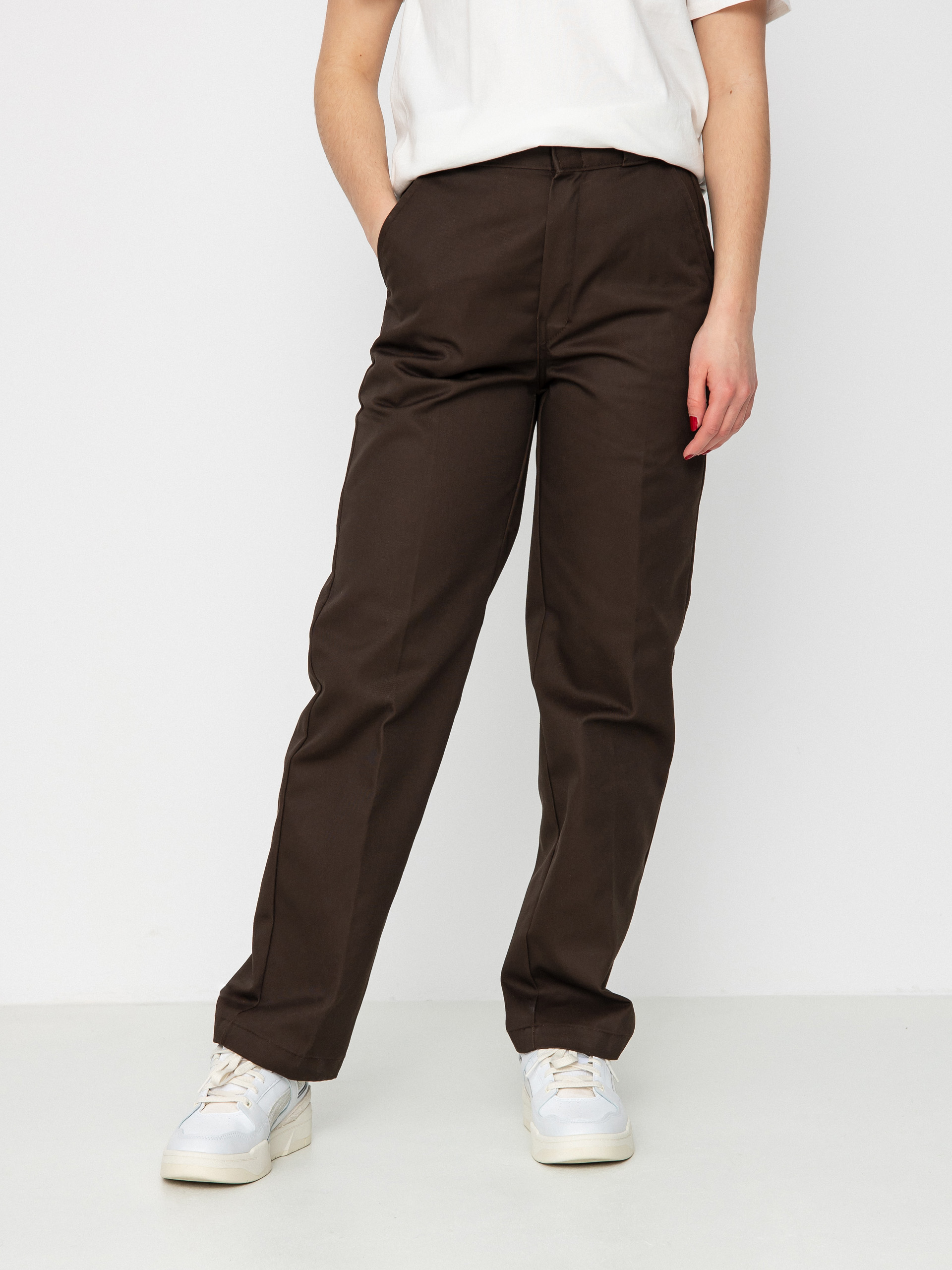 Nohavice Dickies Elizaville Wmn (dark brown)