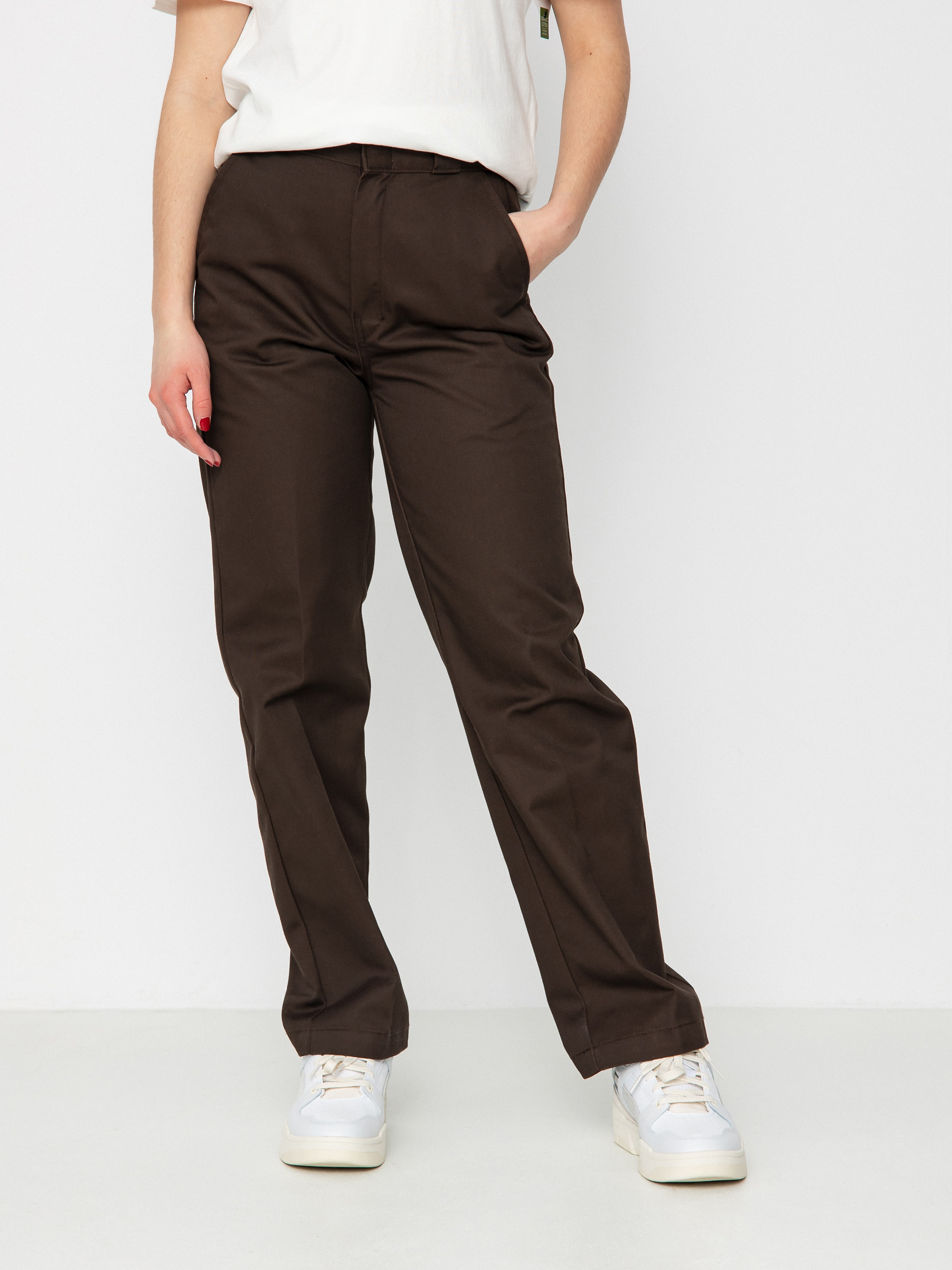 Nohavice Dickies Elizaville Wmn (dark brown)