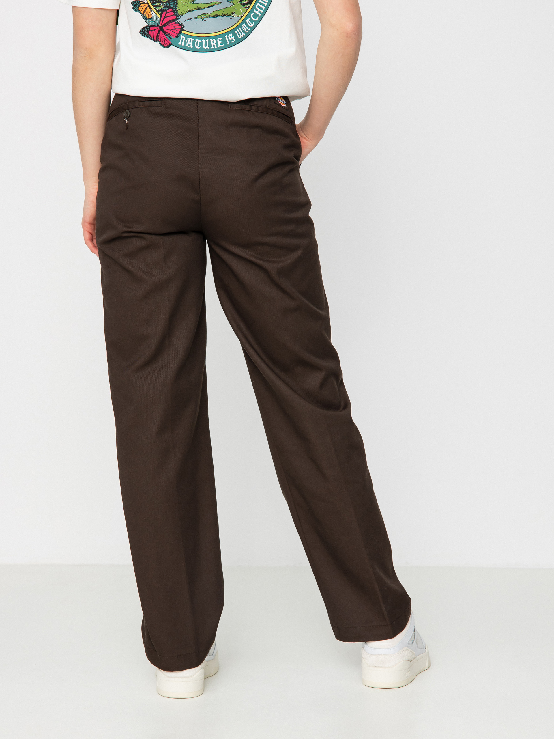 Nohavice Dickies Elizaville Wmn (dark brown)
