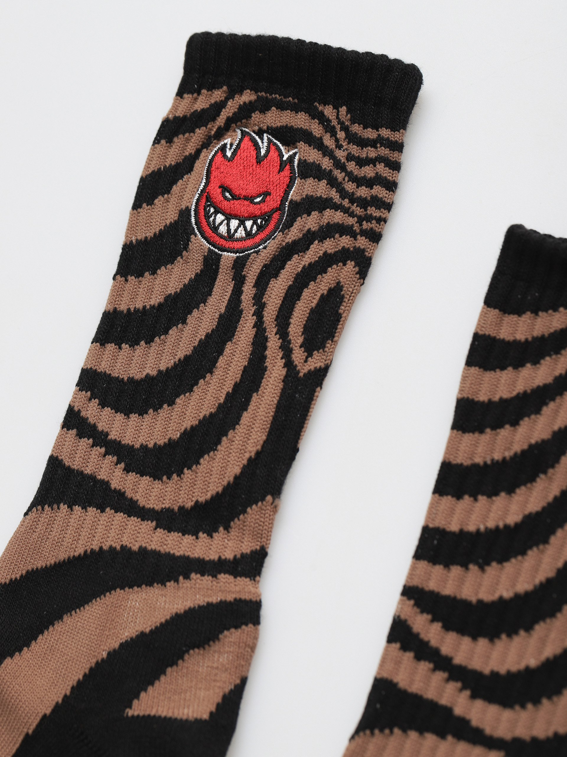 Ponožky Spitfire Bighead Fill Emb (black/brown/red)