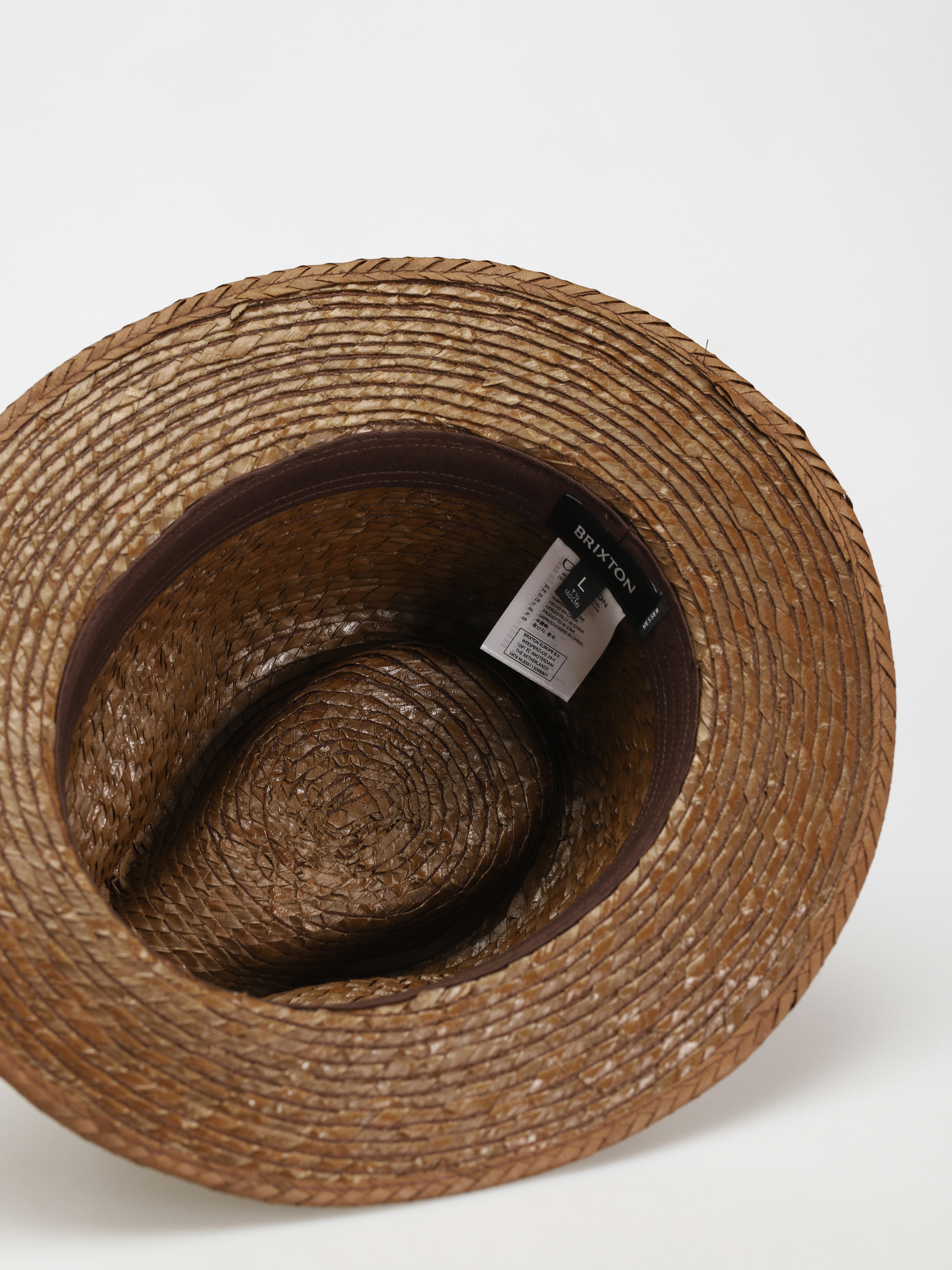 Klobúk Brixton Messer Straw Fedora (toffee)