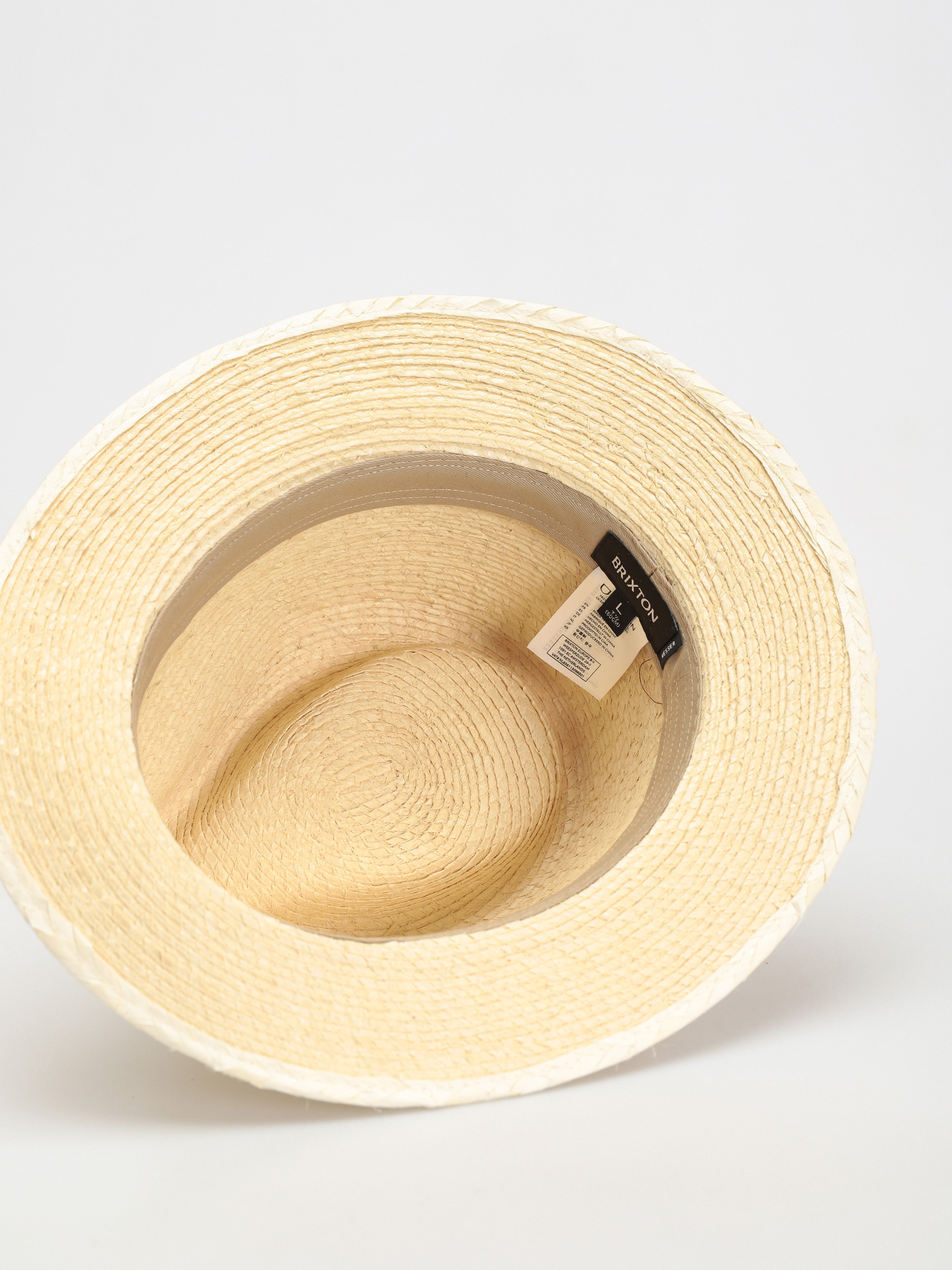 Klobúk Brixton Messer Straw Fedora (natural/brown)