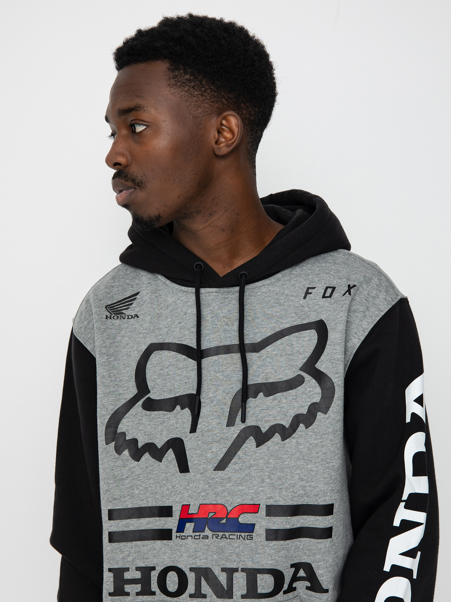 Mikina s kapucňou Fox Honda HD (heather graphite)