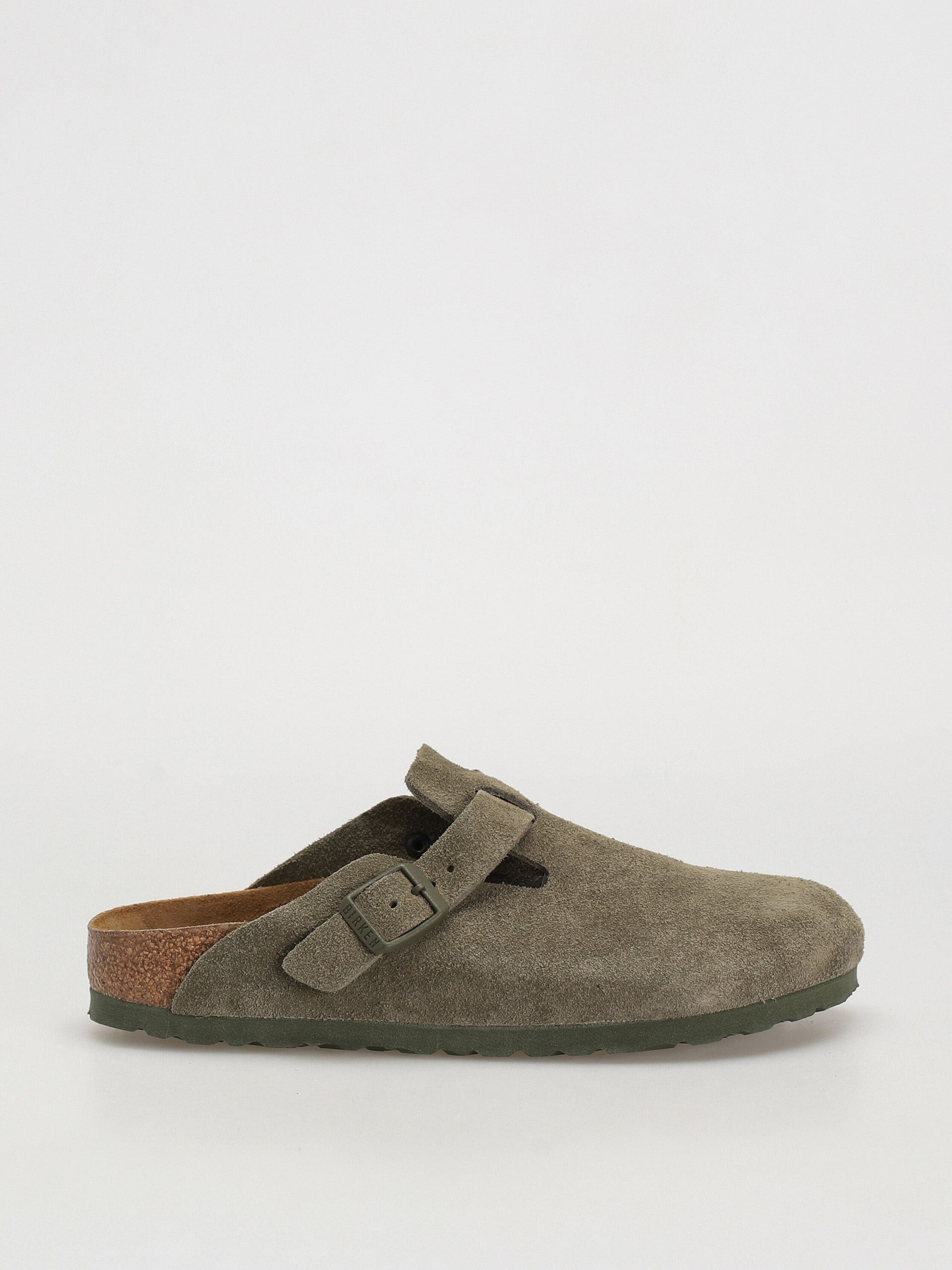 Šľapky Birkenstock Boston SFB Suede Narrow Wmn (modern suede thyme)