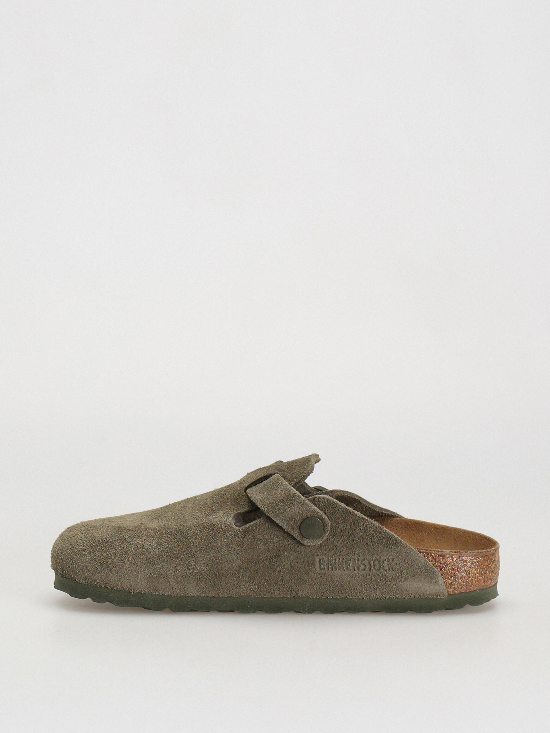 Šľapky Birkenstock Boston SFB Suede Narrow Wmn (modern suede thyme)