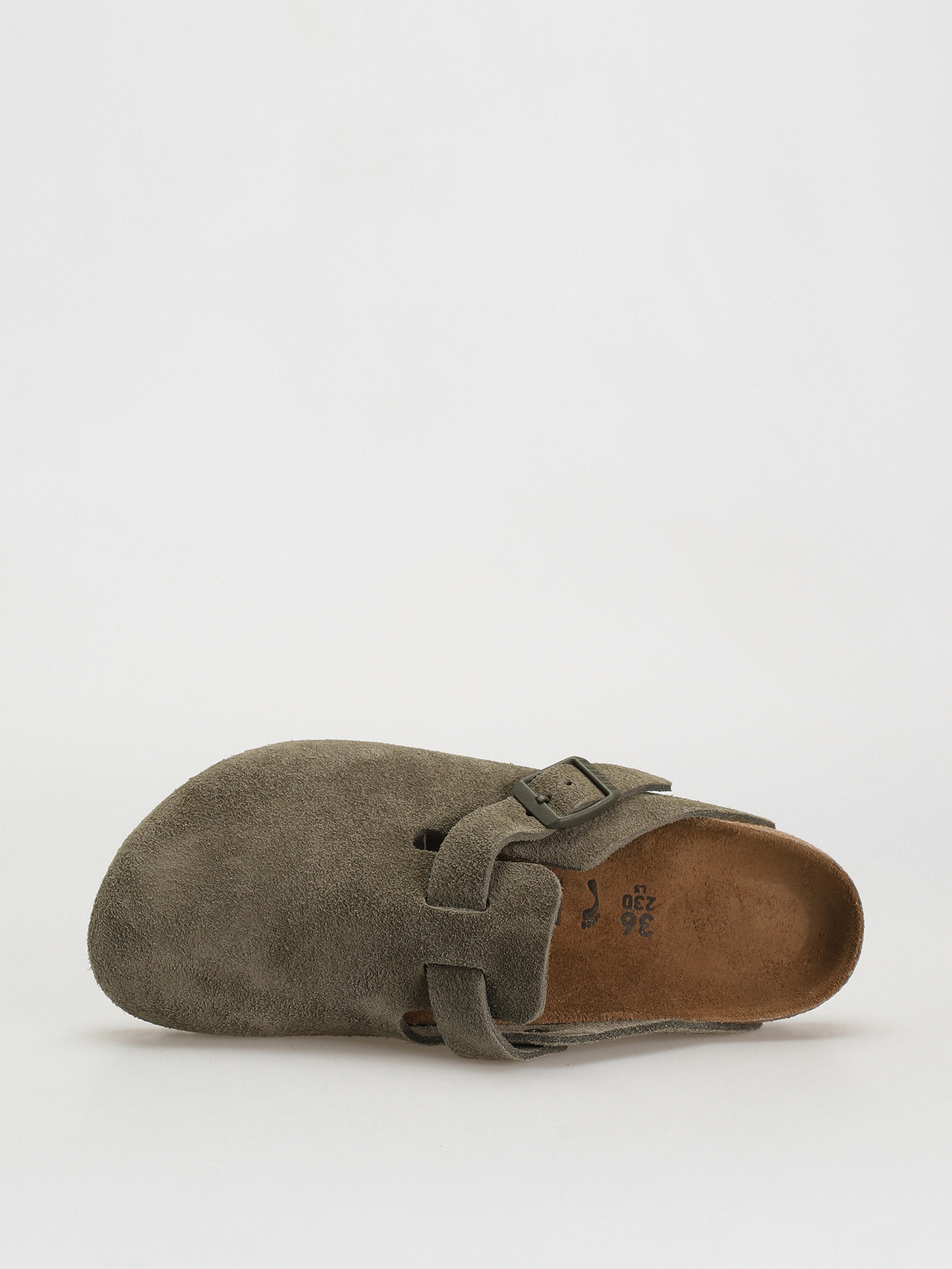 Šľapky Birkenstock Boston SFB Suede Narrow Wmn (modern suede thyme)