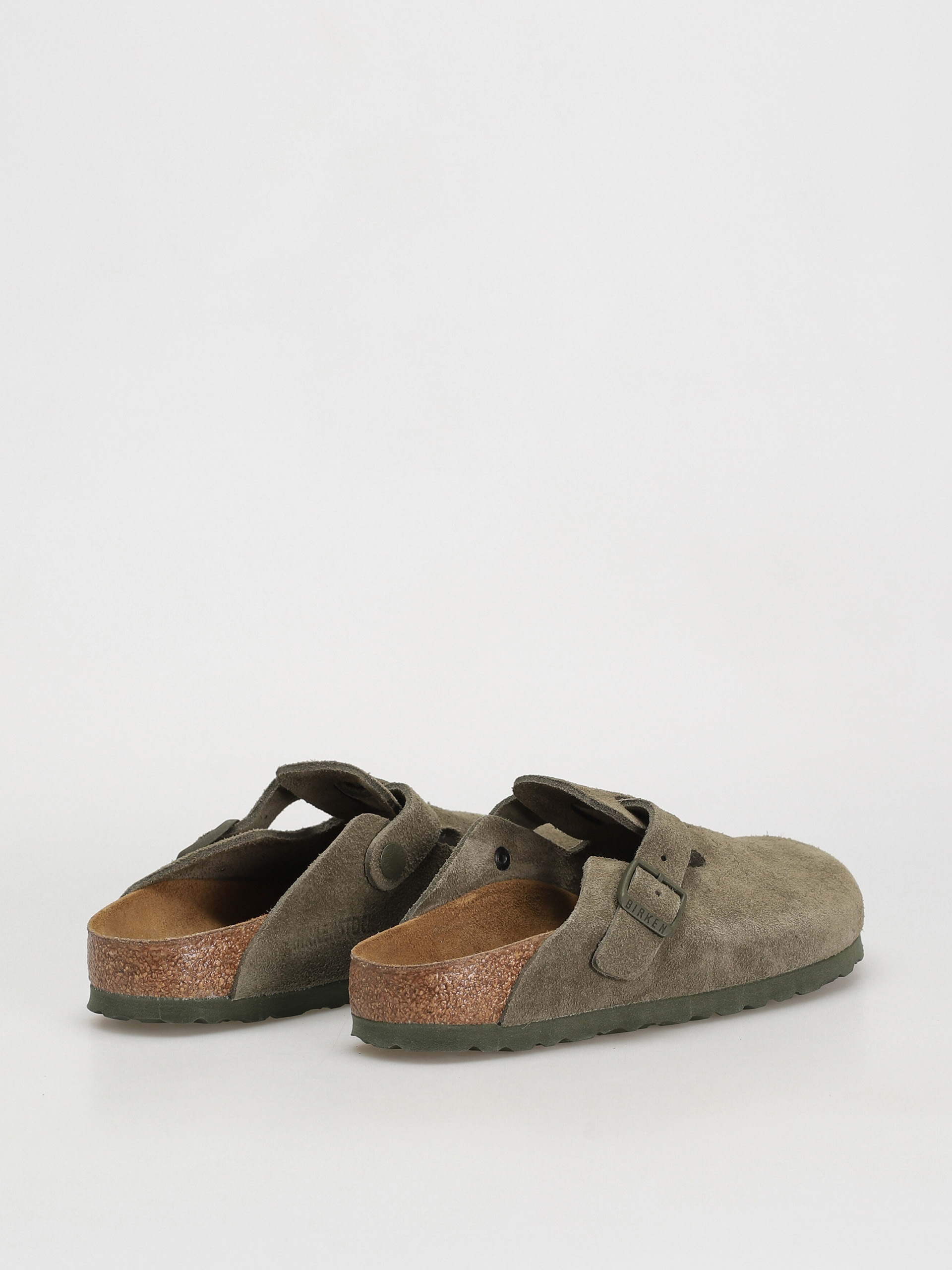 Šľapky Birkenstock Boston SFB Suede Narrow Wmn (modern suede thyme)