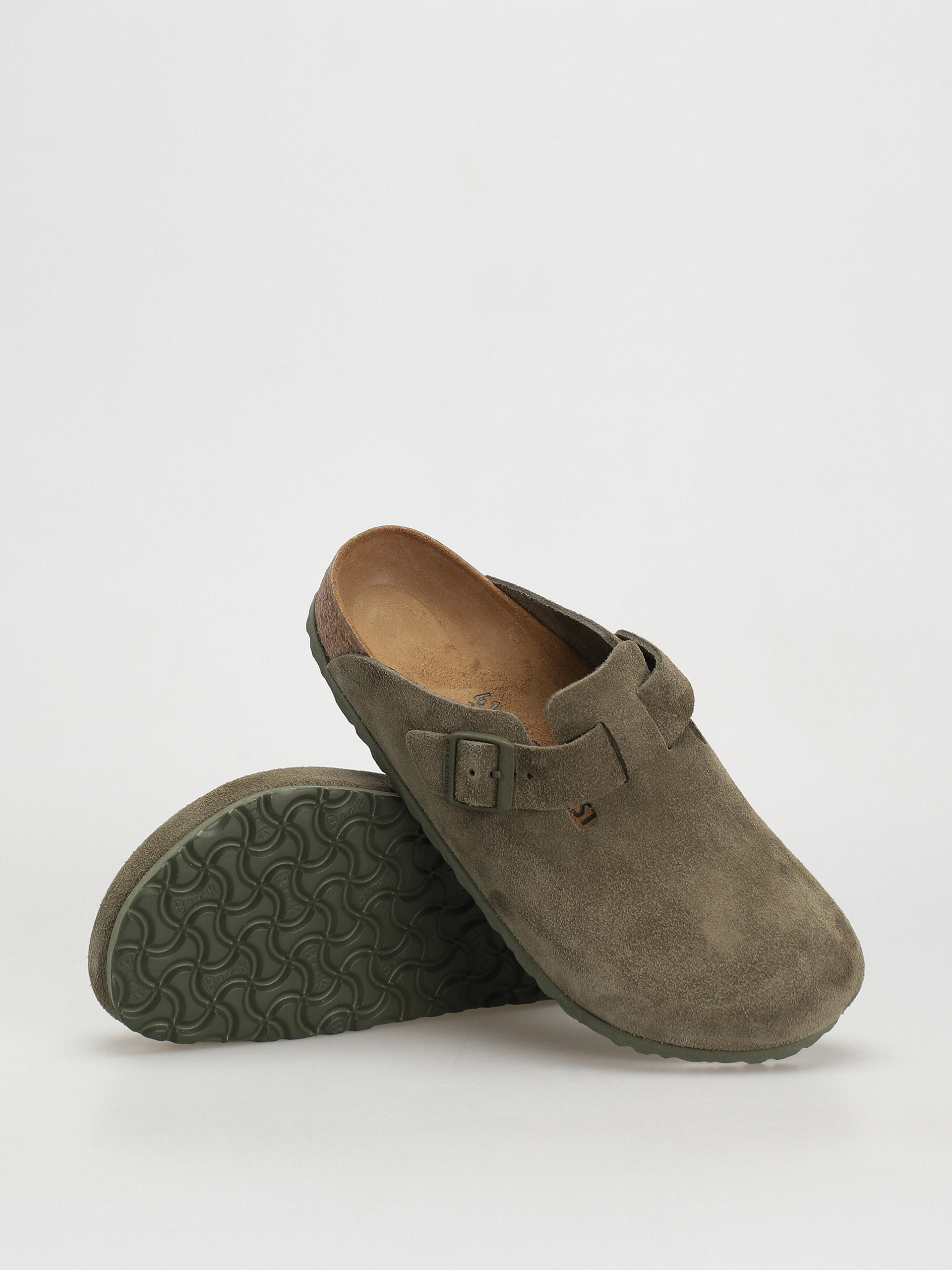 Šľapky Birkenstock Boston Suede Regular (modern suede thyme)