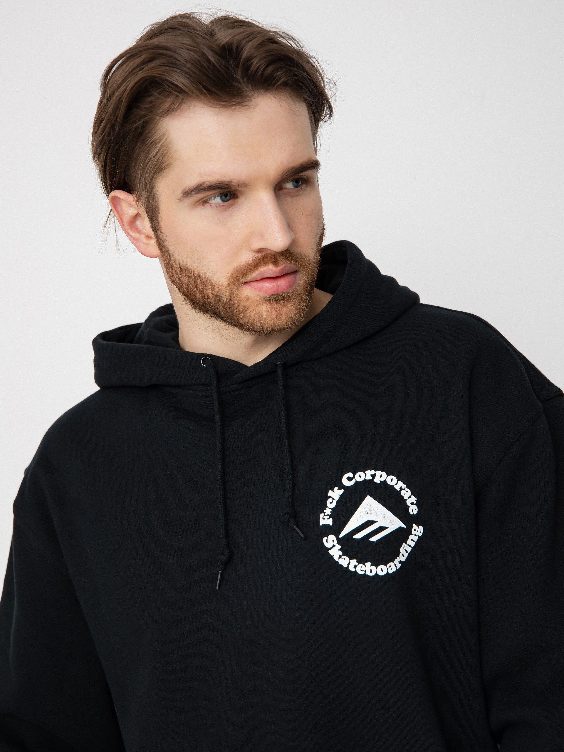 Mikina s kapucňou Emerica Eff Corporate 2 HD (black)