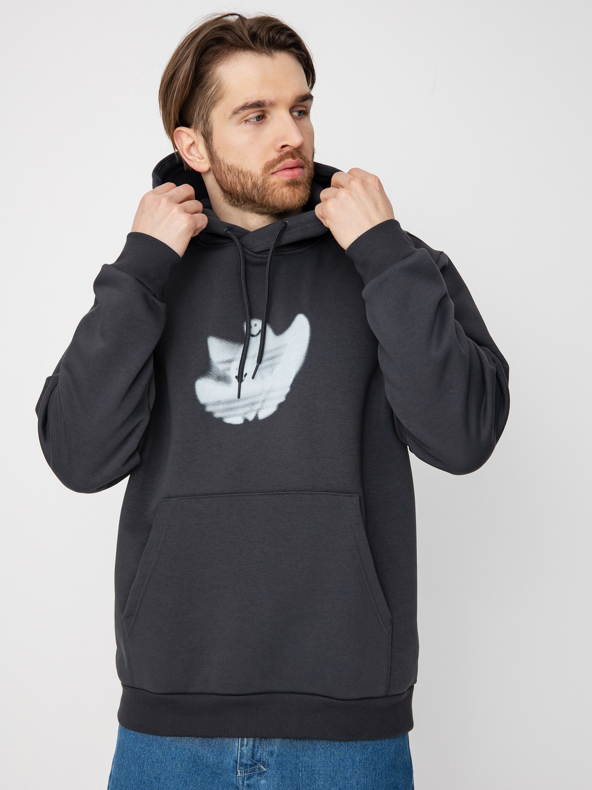 Mikina s kapucňou adidas Shmoo Logo HD (carbon/cwhite)