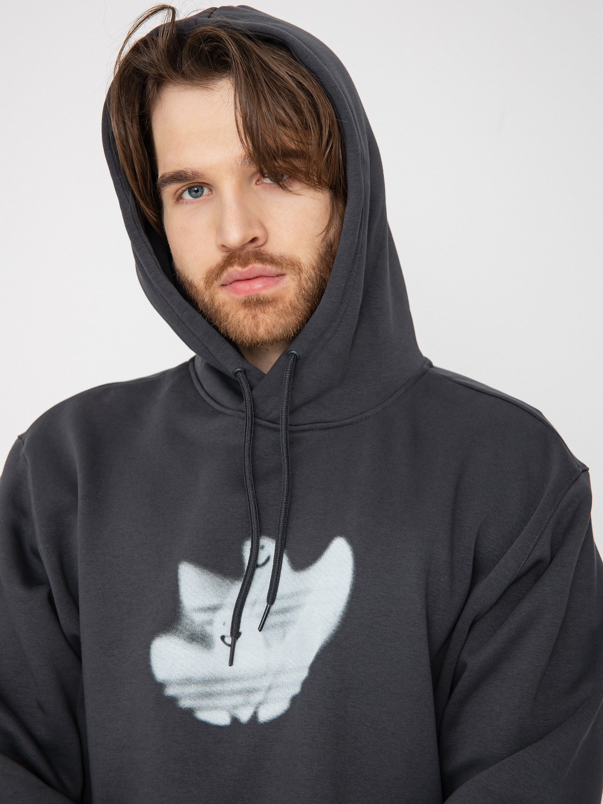 Mikina s kapucňou adidas Shmoo Logo HD (carbon/cwhite)