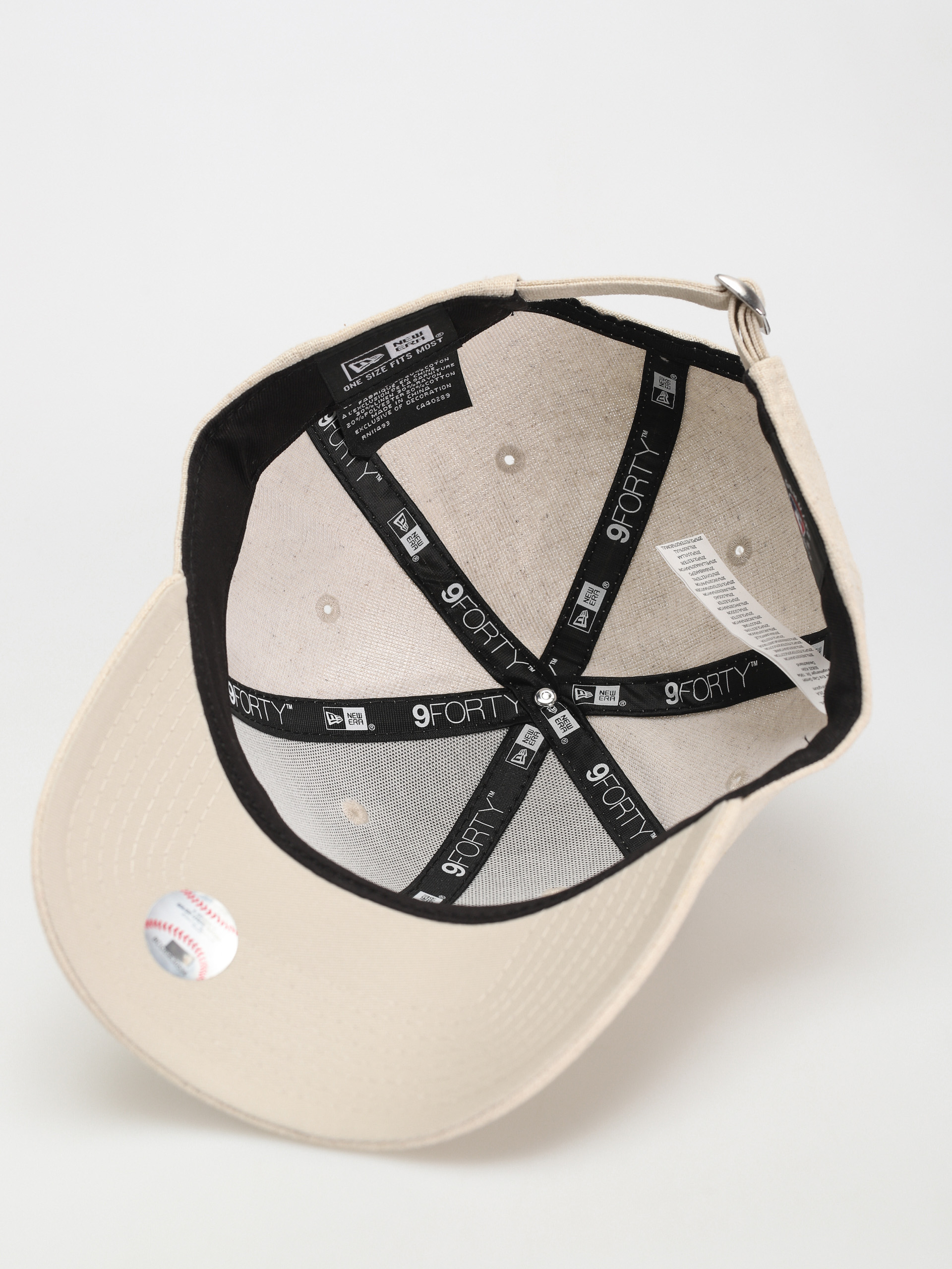 Šiltovka New Era Linen 9Forty New York Yankees (stone/white)