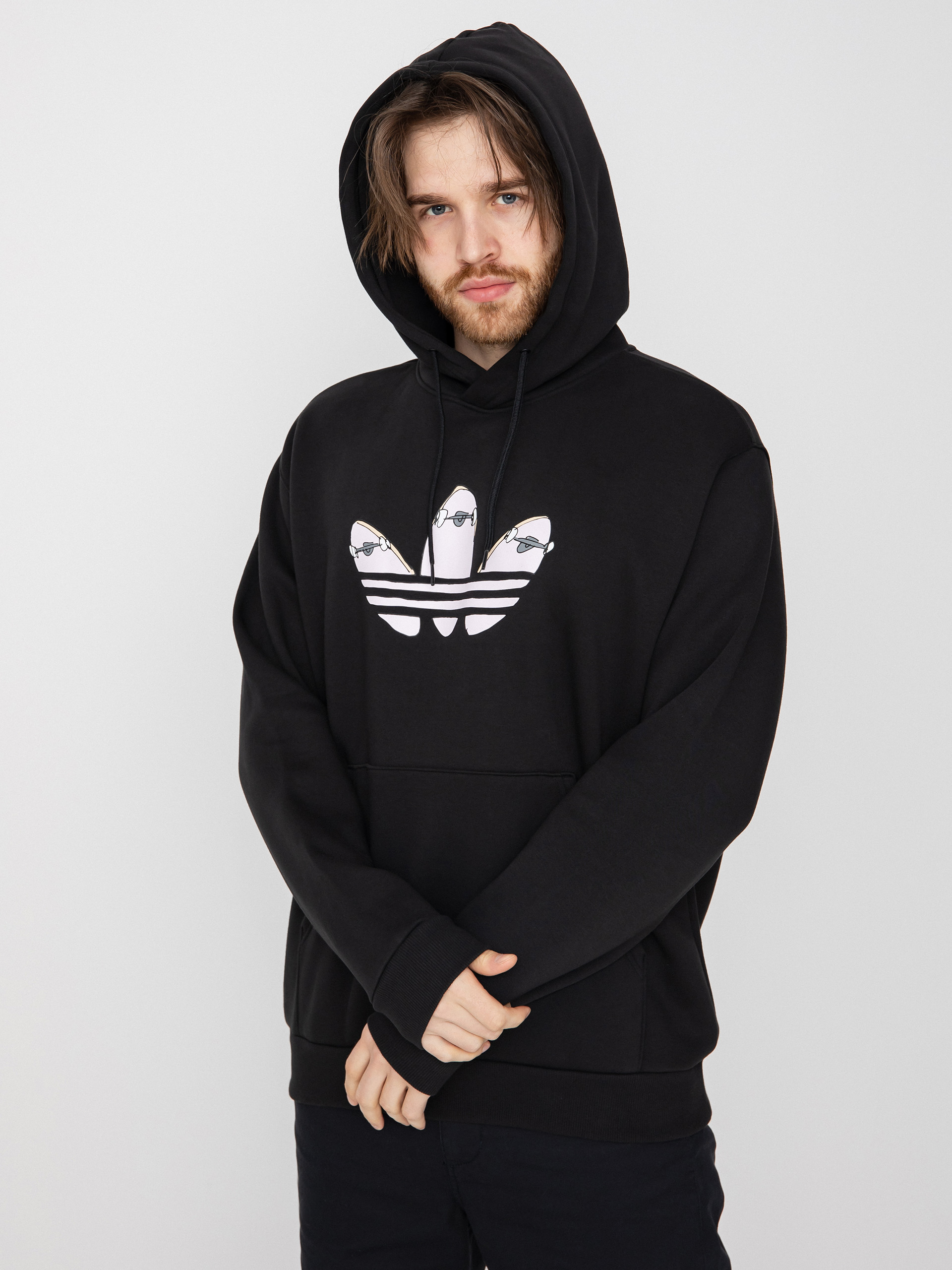 Mikina s kapucňou adidas H Jones HD (black/almpnk)