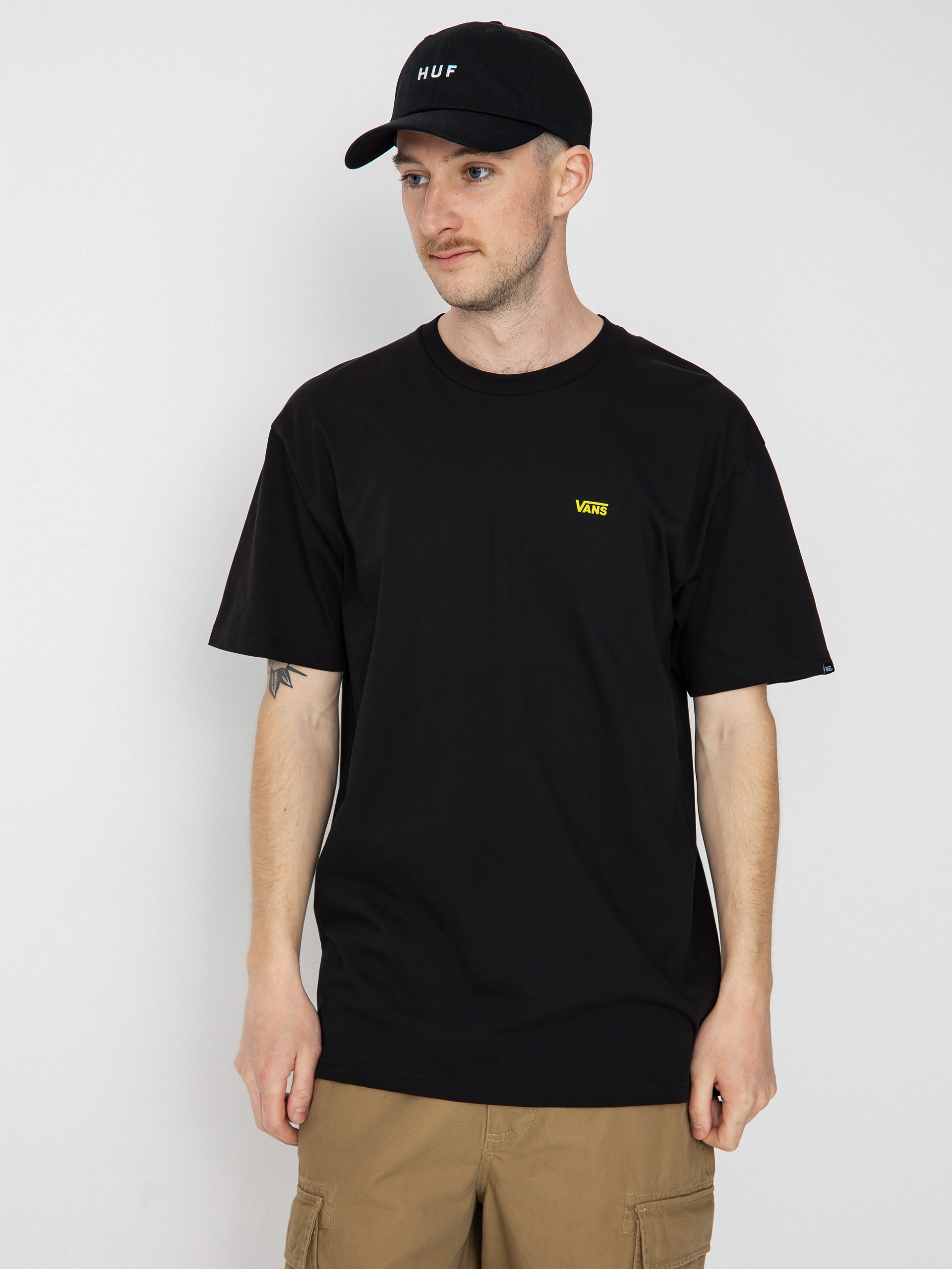 Tričko Vans Left Chest Logo (black/evening primruniwe)