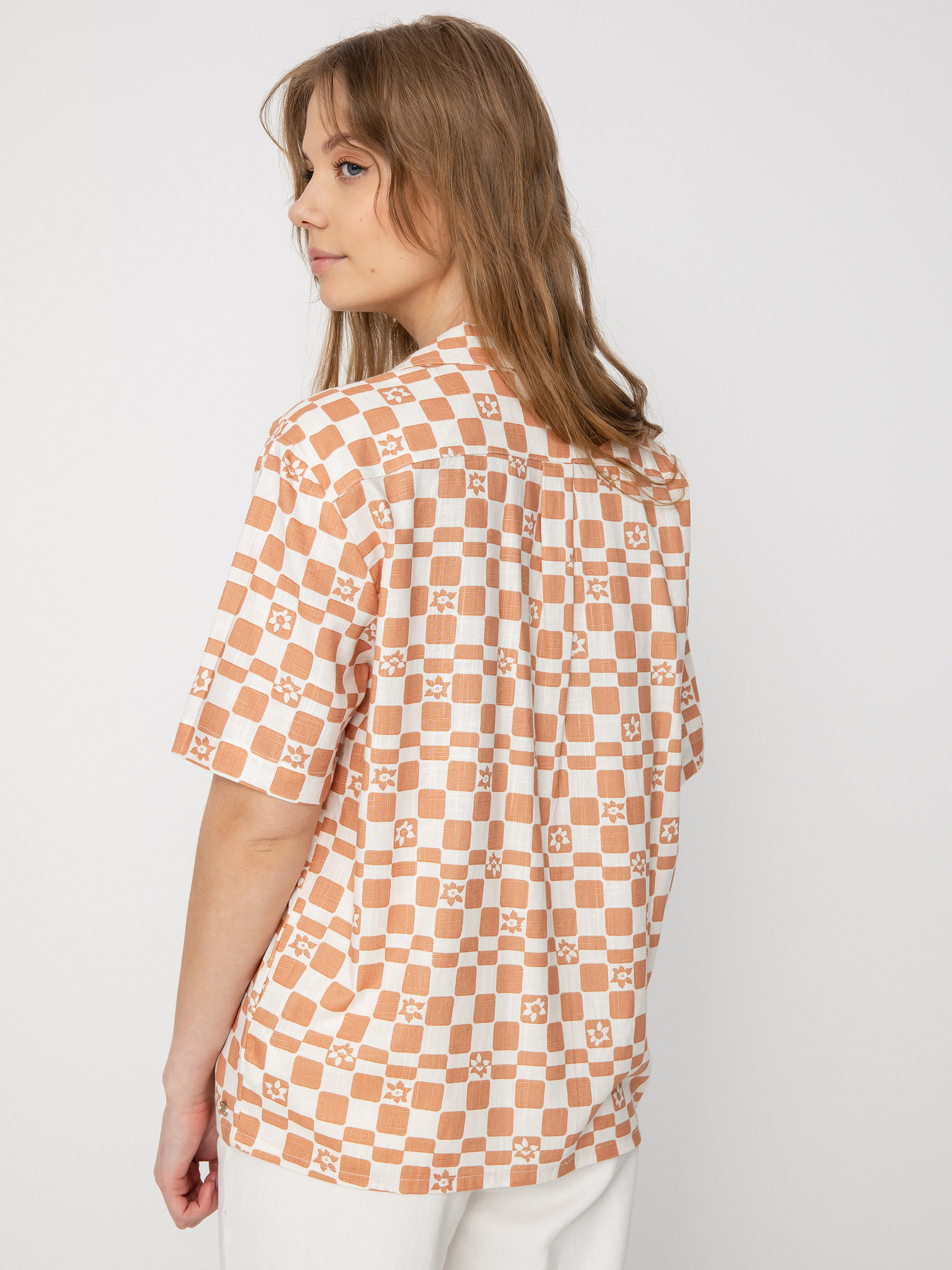 Košeľa Roxy Aloha Sunset Check Wmn (snow white sol power)