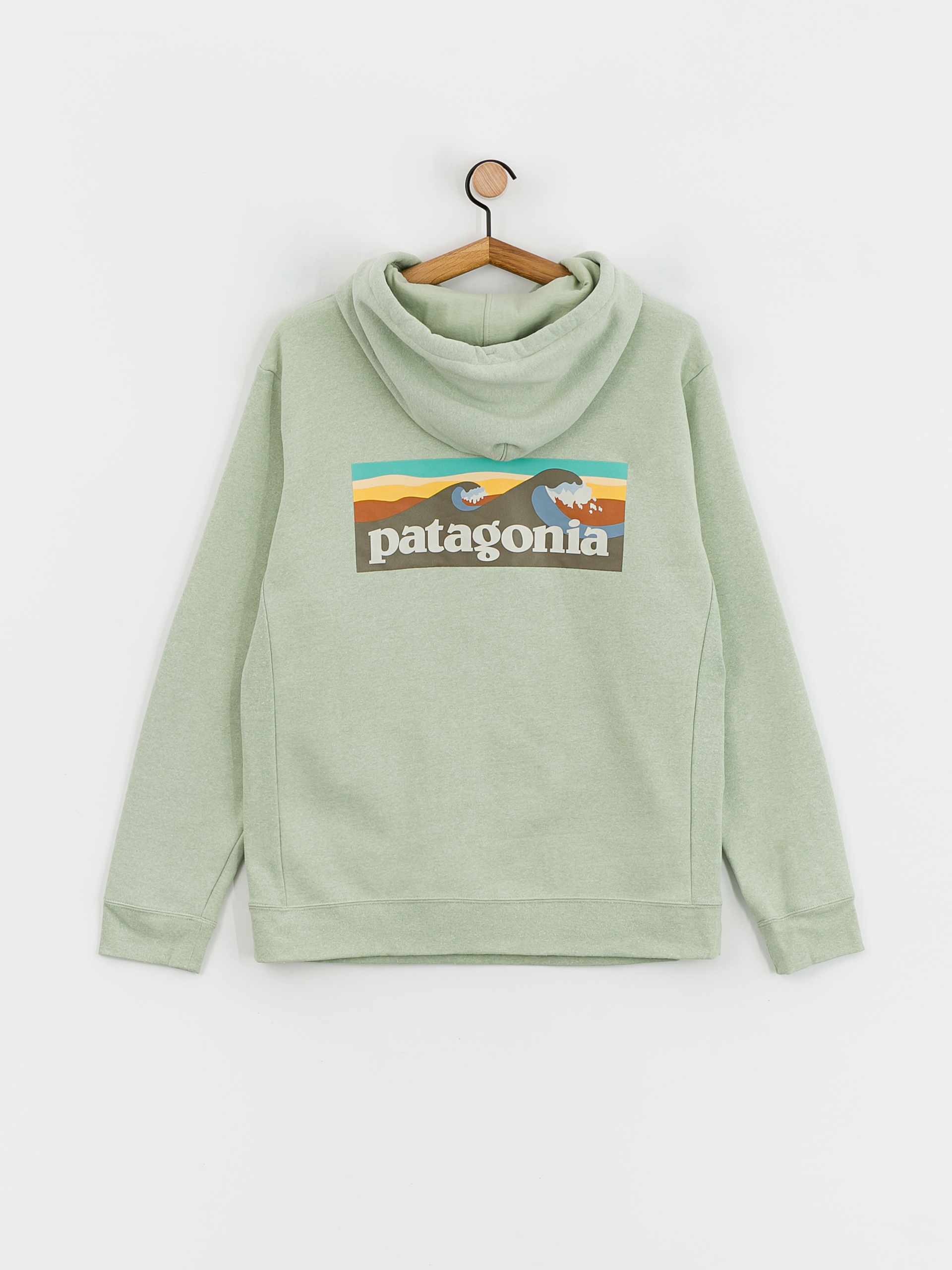 Mikina s kapucňou Patagonia Boardshort Logo Uprisal HD (salvia green)