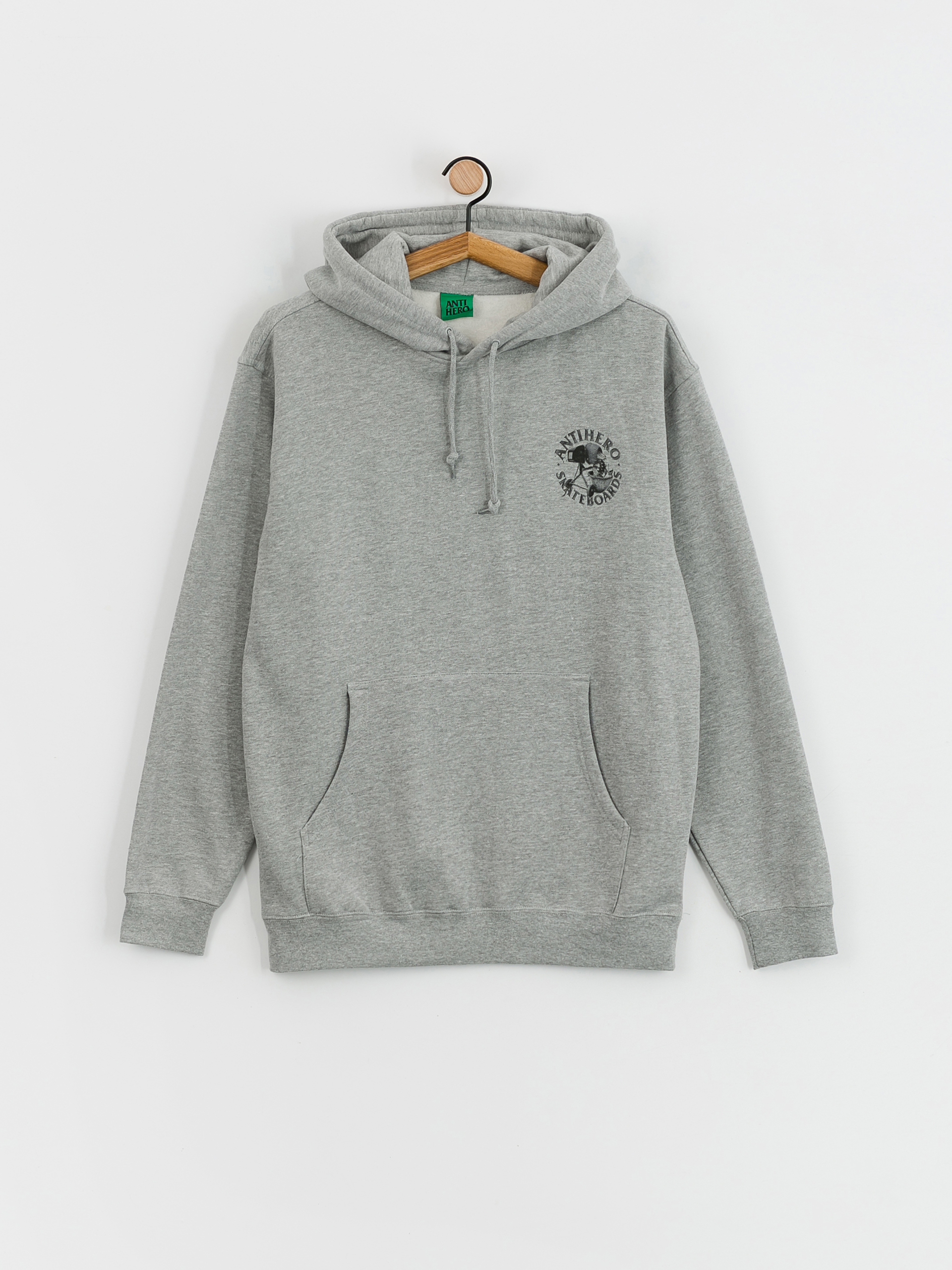 Mikina s kapucňou Antihero Diy Eagle HD (heather grey w/black prints)