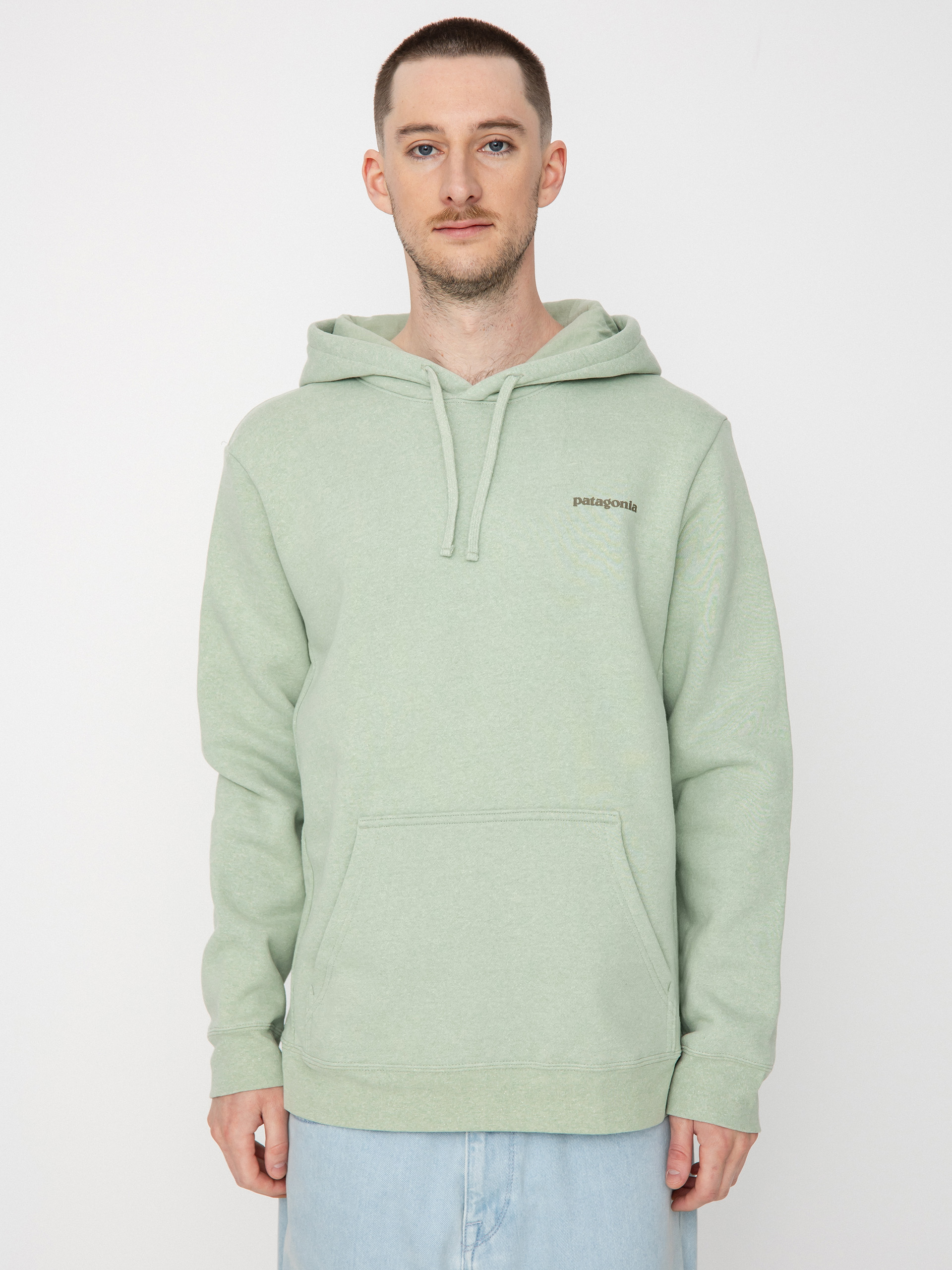 Mikina s kapucňou Patagonia Boardshort Logo Uprisal HD (salvia green)