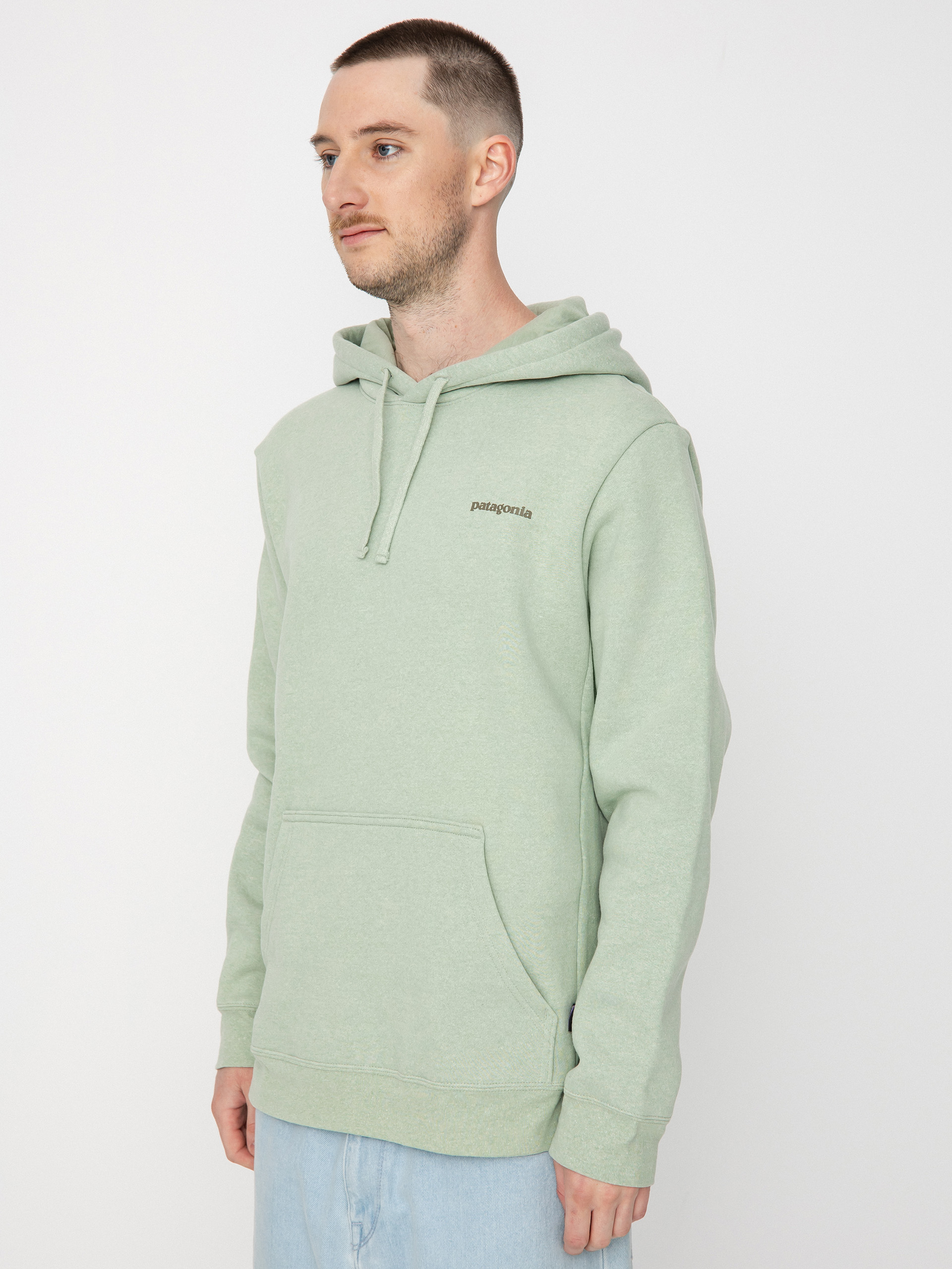 Mikina s kapucňou Patagonia Boardshort Logo Uprisal HD (salvia green)