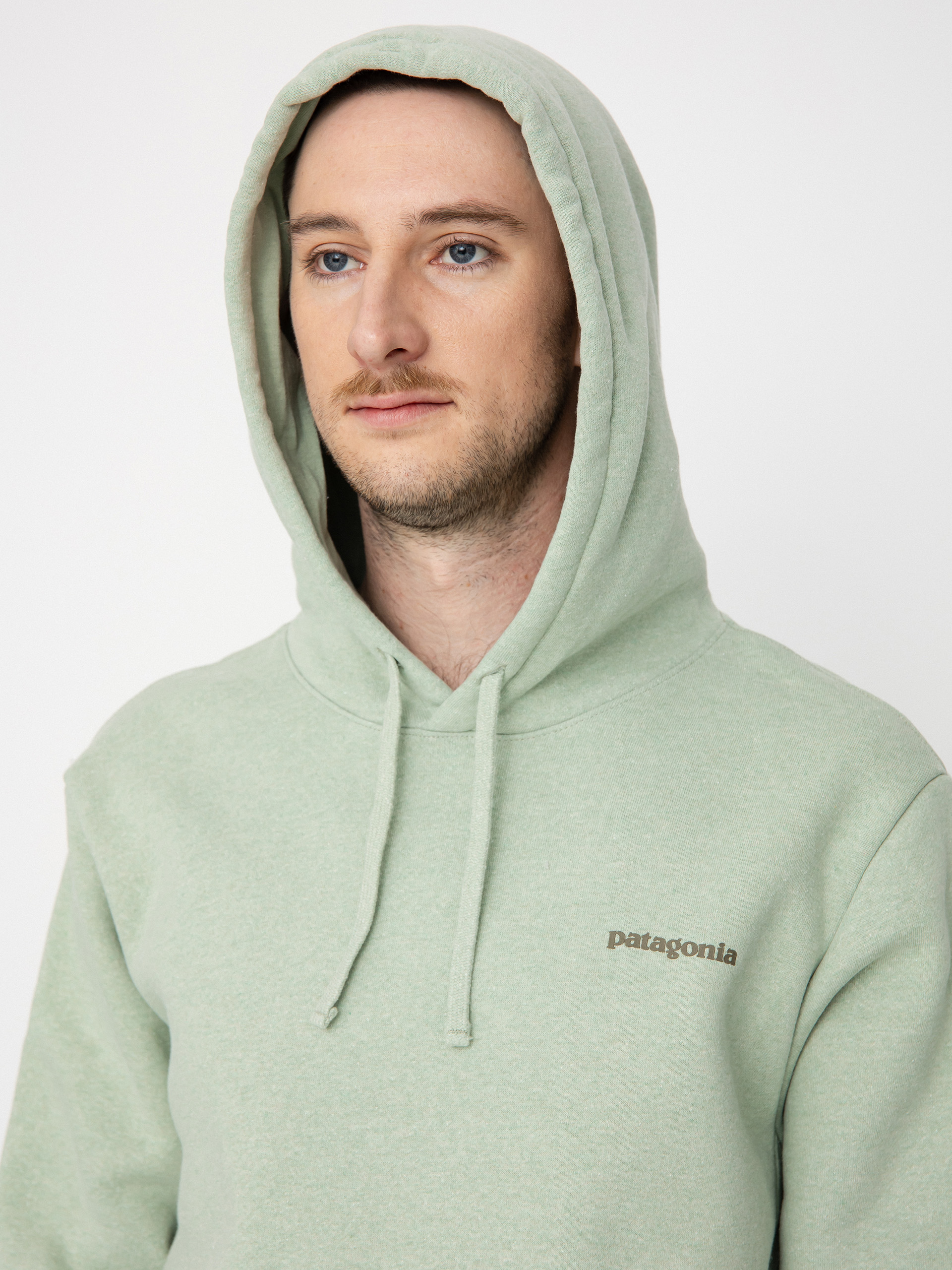 Mikina s kapucňou Patagonia Boardshort Logo Uprisal HD (salvia green)