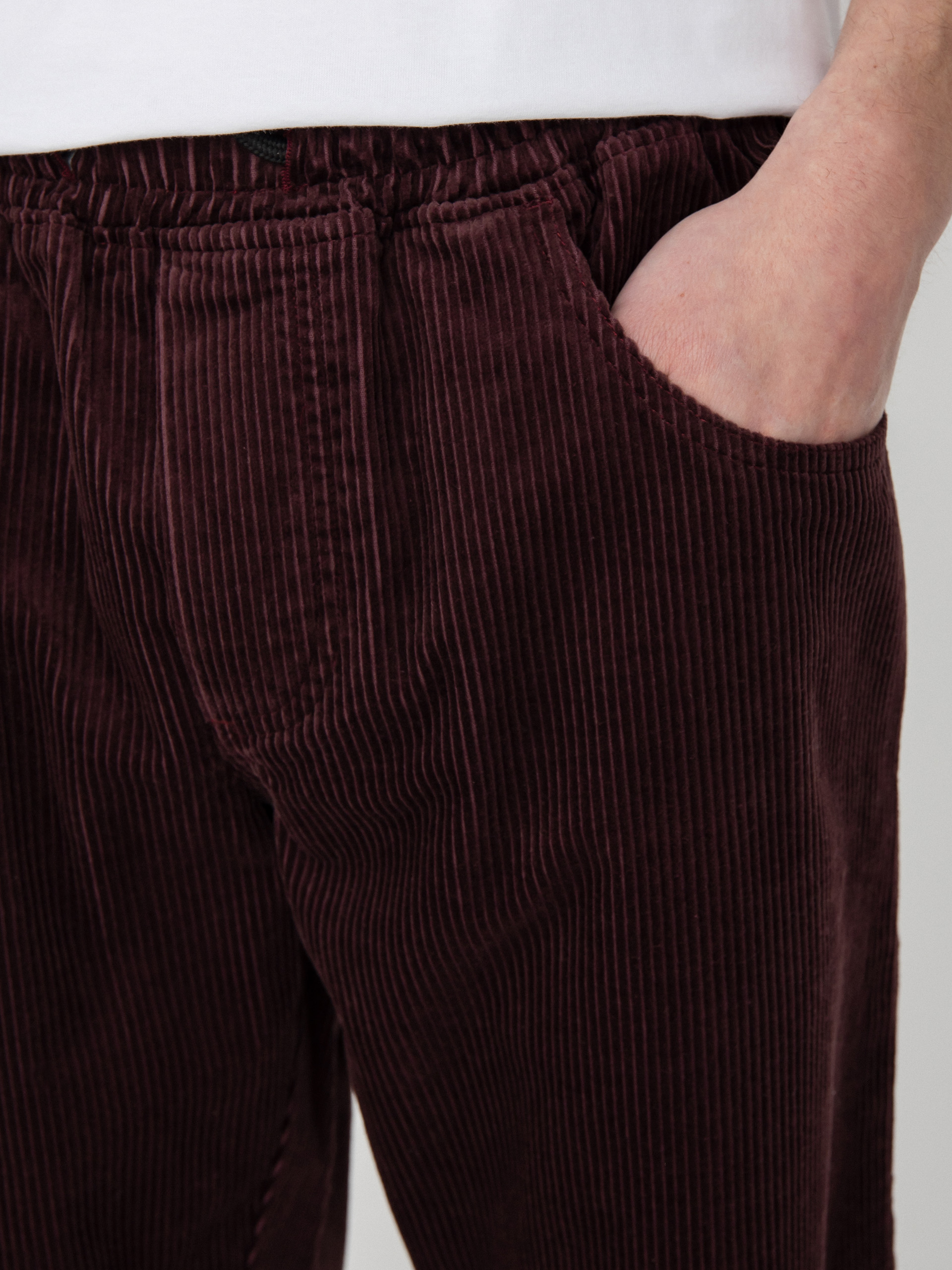 Nohavice Malita Cord Log Elastic (plum)