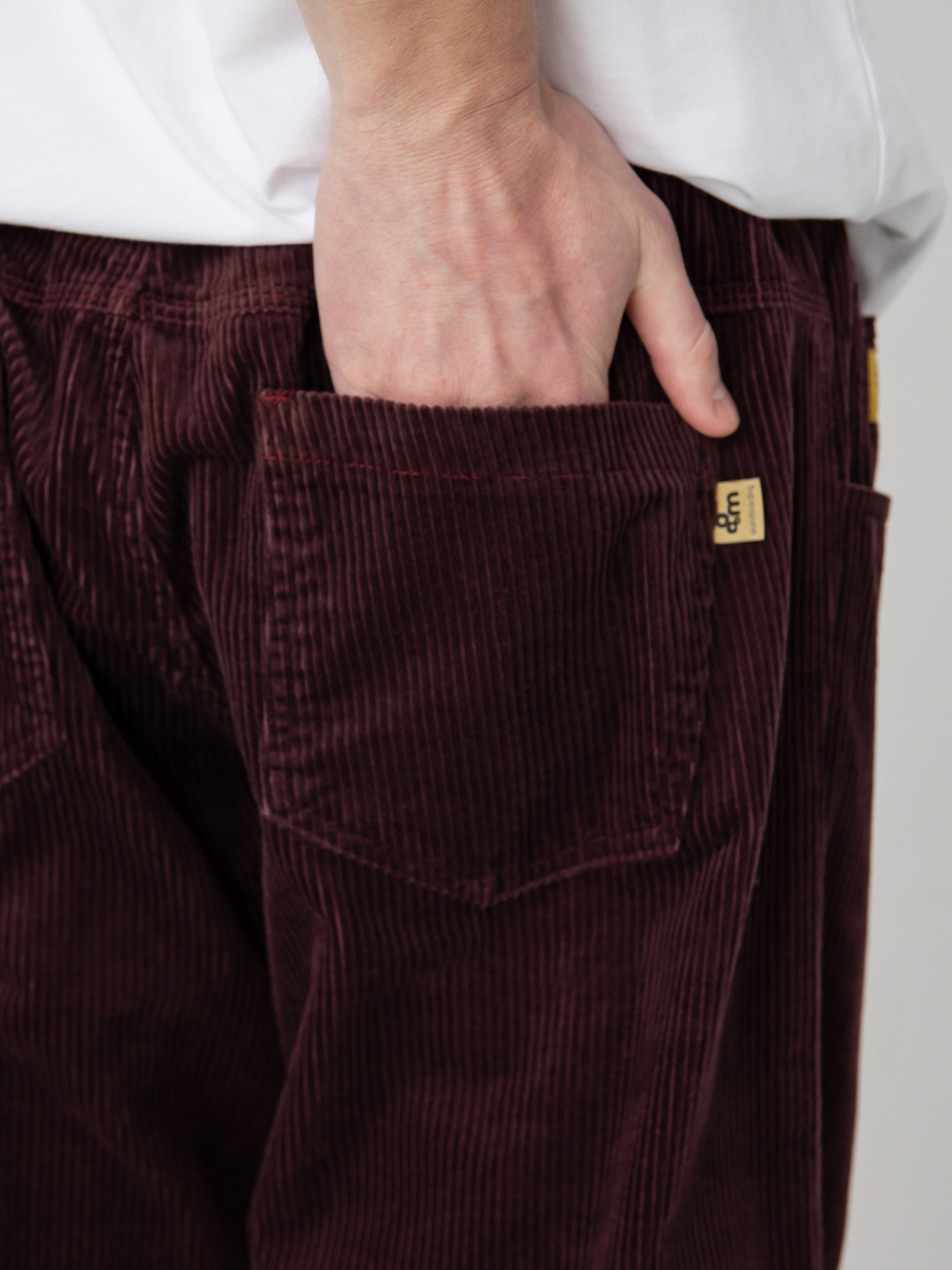 Nohavice Malita Cord Log Elastic (plum)