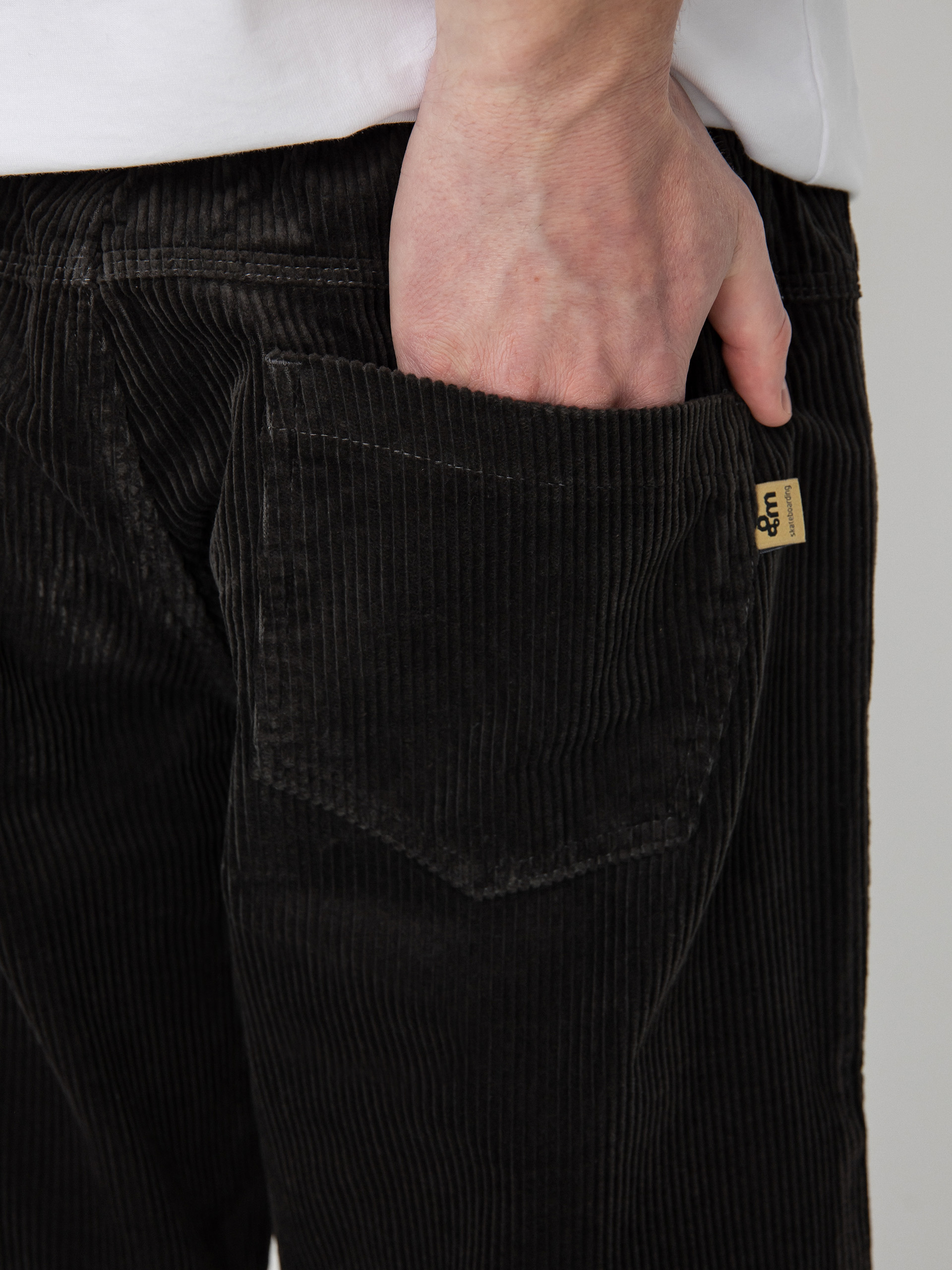 Nohavice Malita Cord Log Elastic (graphite)