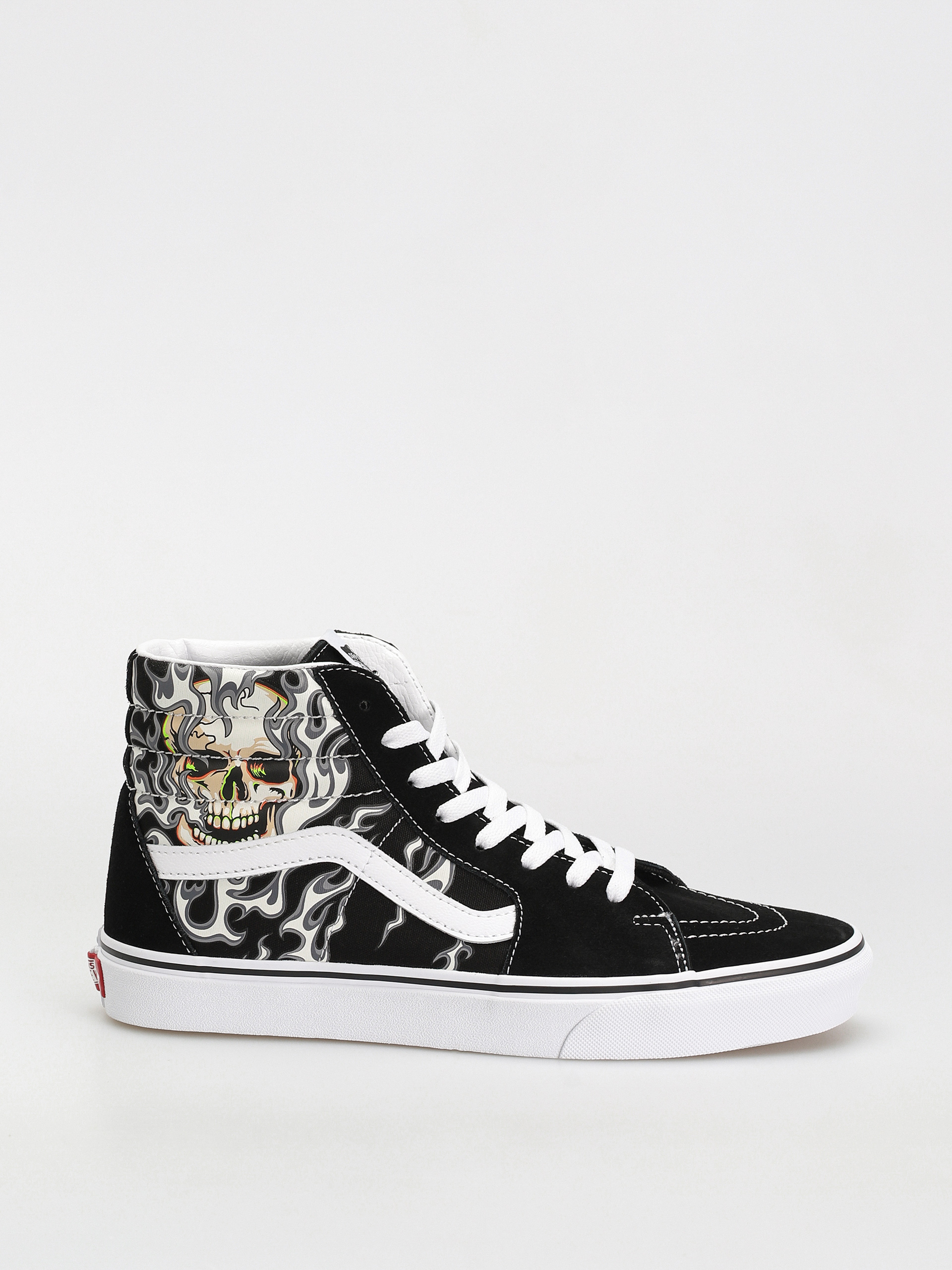 Topánky Vans Sk8 Hi (flame skull black/true white)