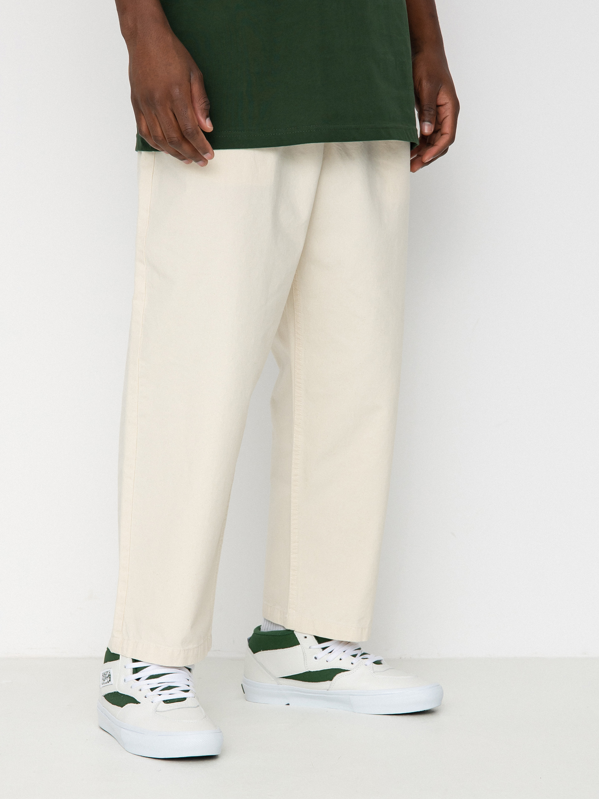 Nohavice Vans Range Loose Cropped Elastic Waist (natural cotton)