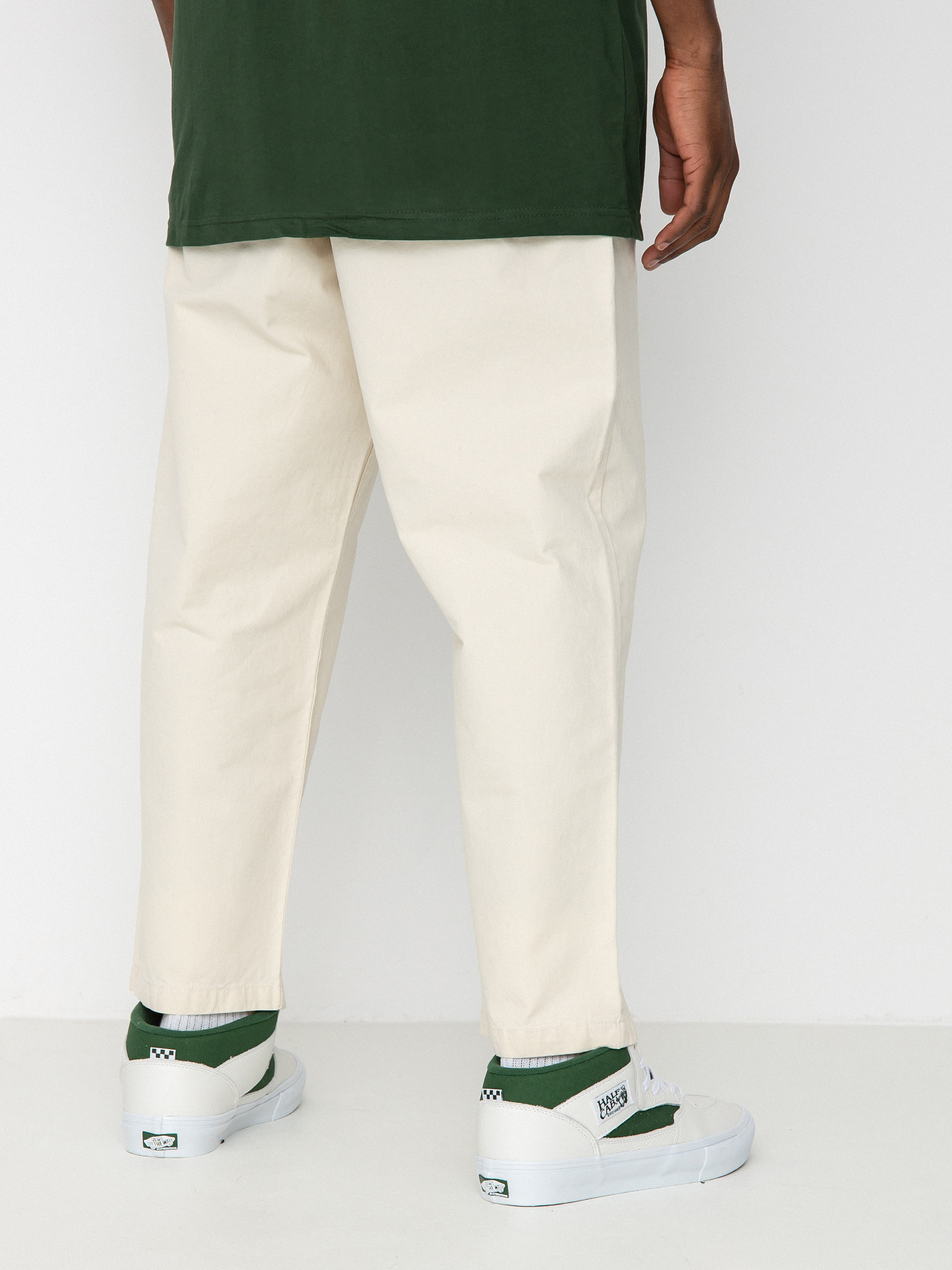 Nohavice Vans Range Loose Cropped Elastic Waist (natural cotton)