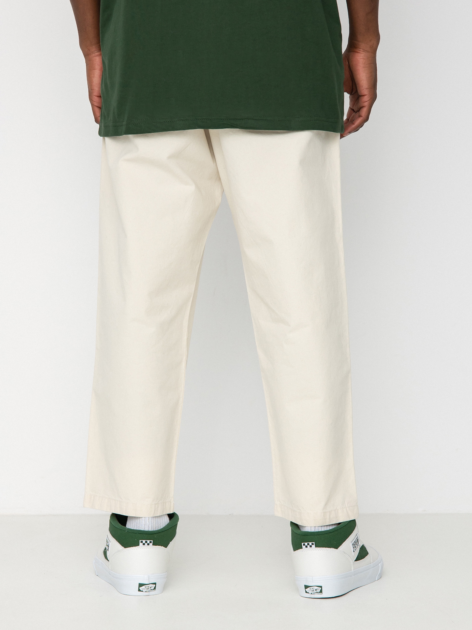 Nohavice Vans Range Loose Cropped Elastic Waist (natural cotton)