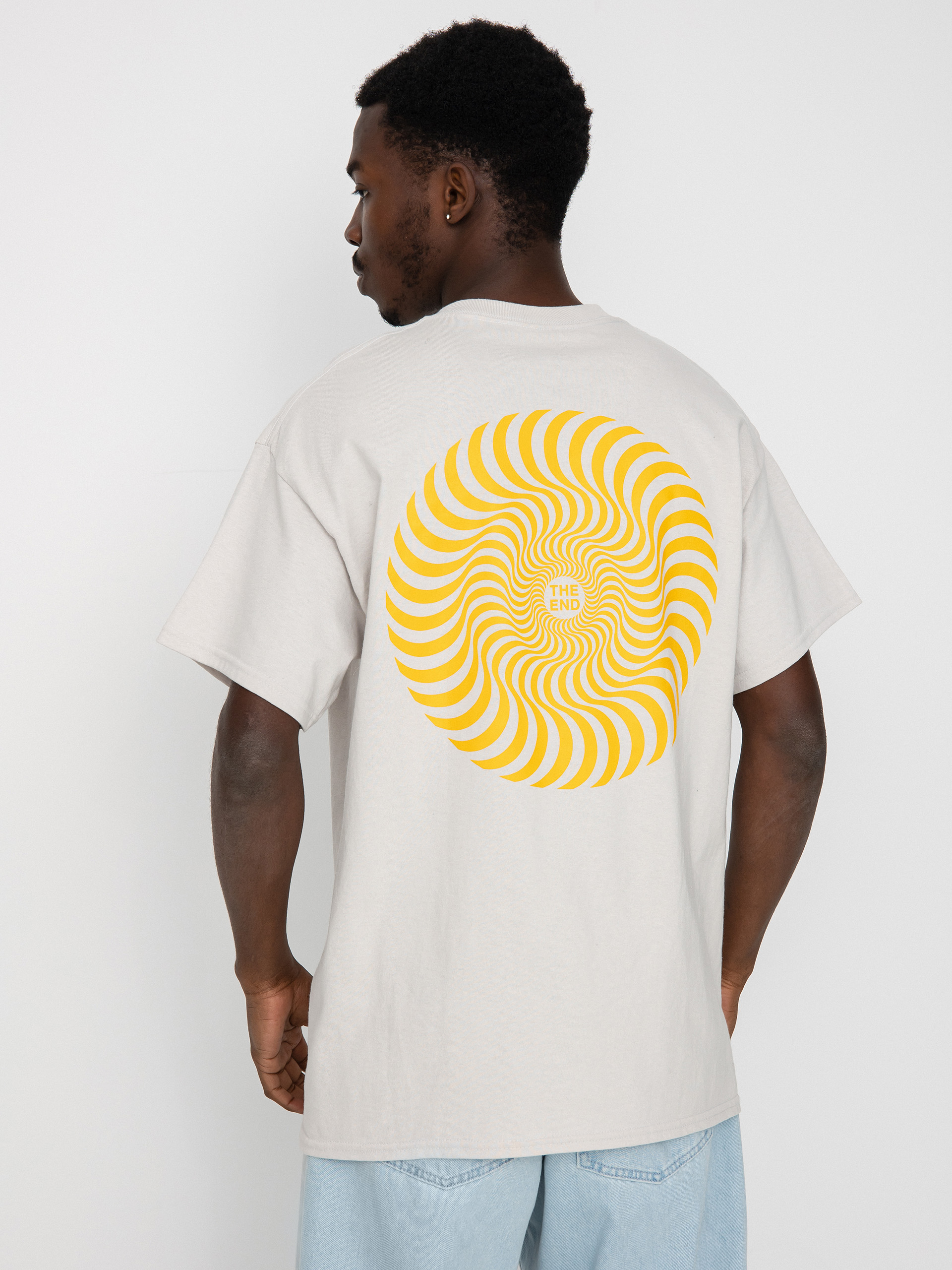 Tričko Spitfire Classic Swirl (ice grey w/gold prints)