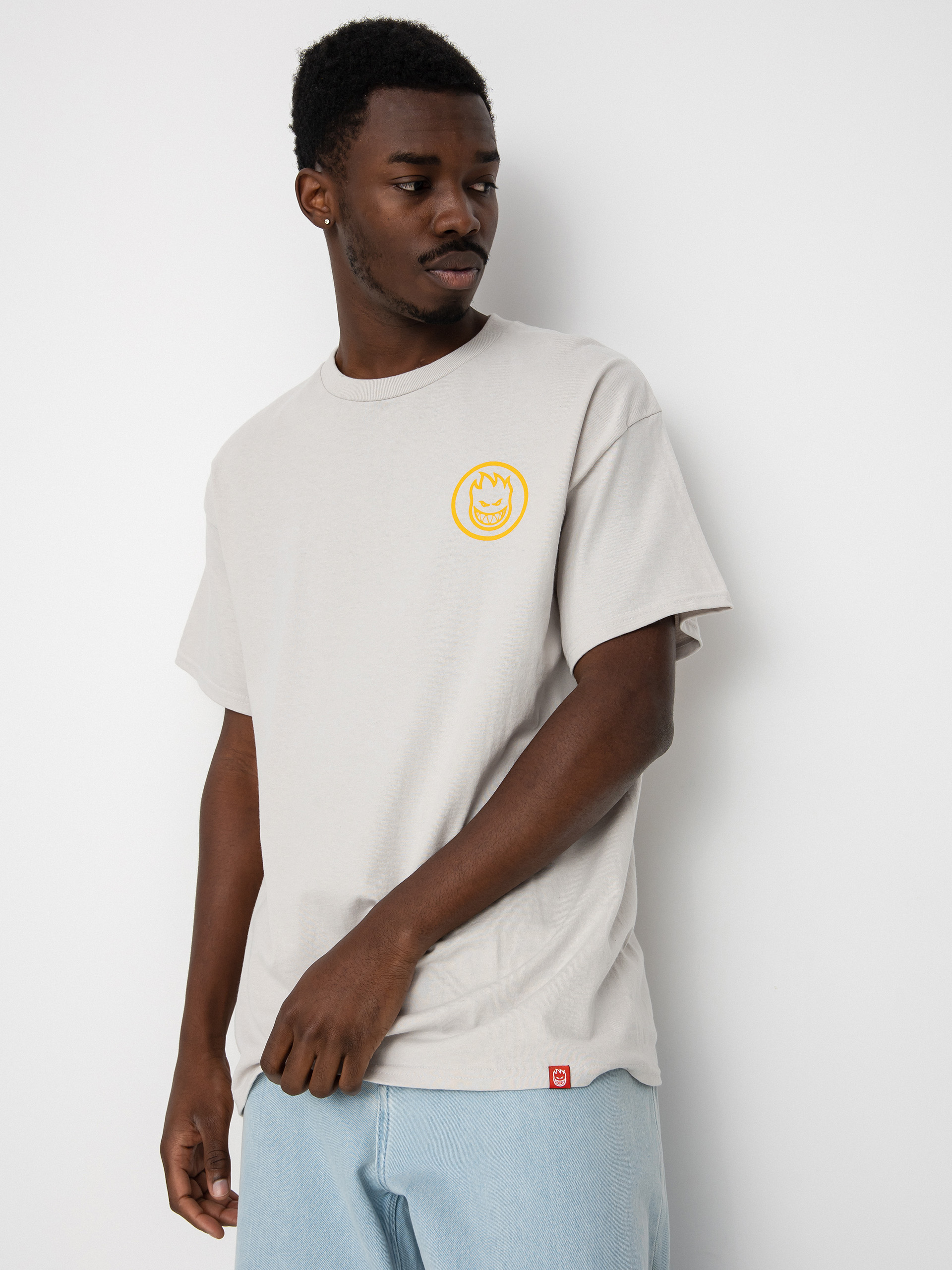 Tričko Spitfire Classic Swirl (ice grey w/gold prints)