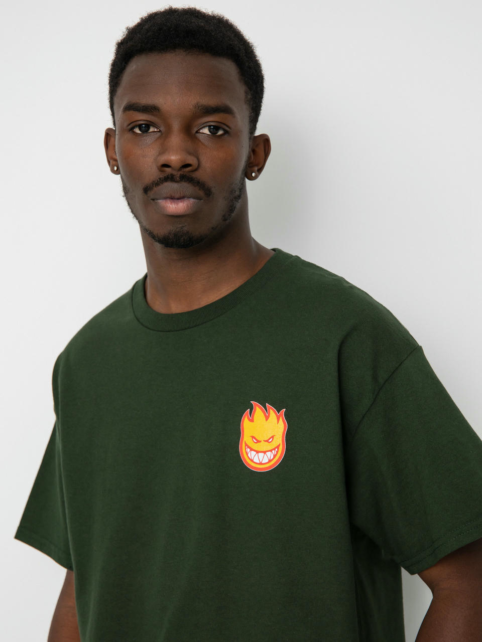 Tričko Spitfire Lil Bighead Fill (forest green w/gold & red print)