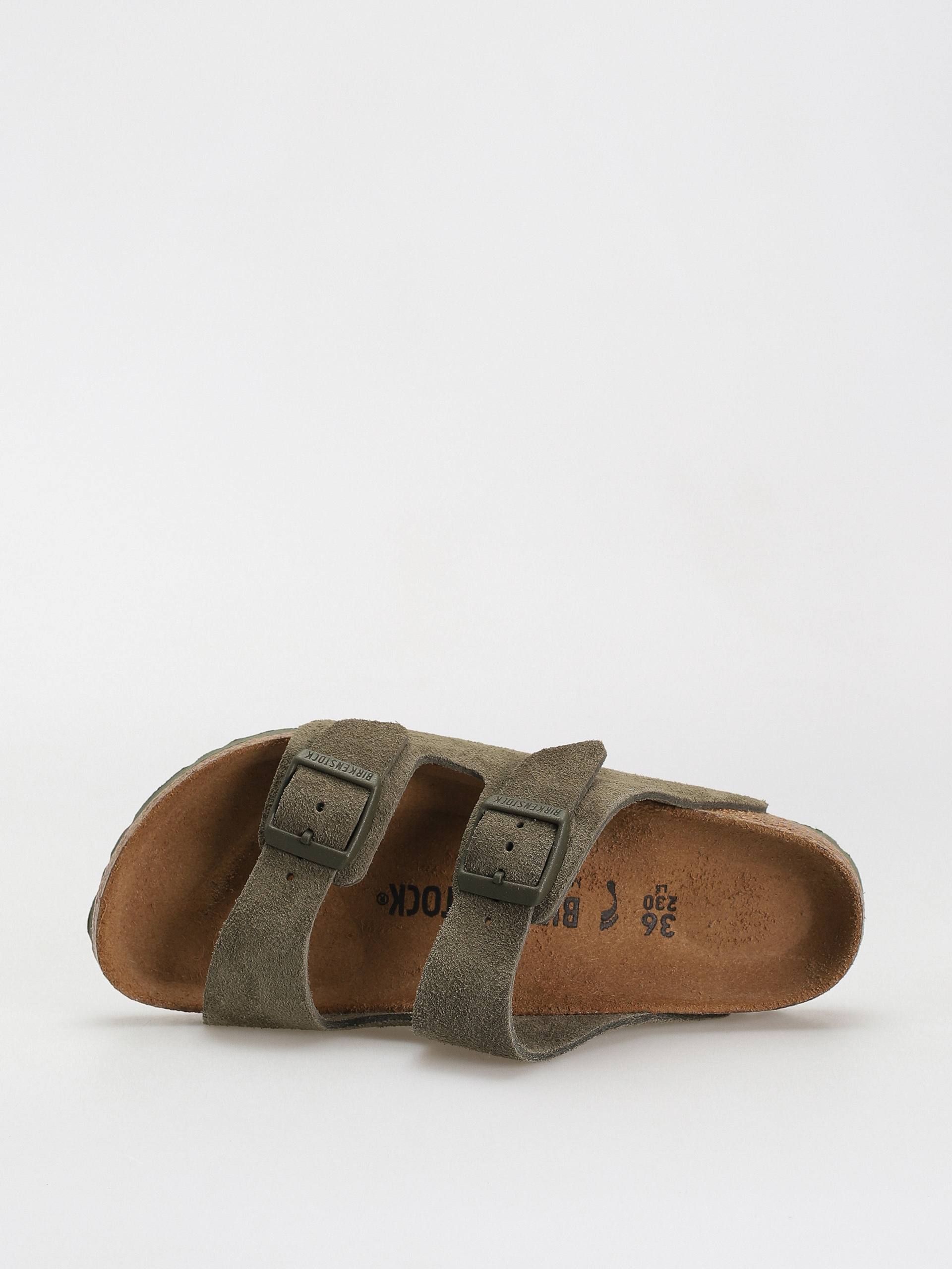 Šľapky Birkenstock Arizona Suede Leather Narrow Wmn (thyme)
