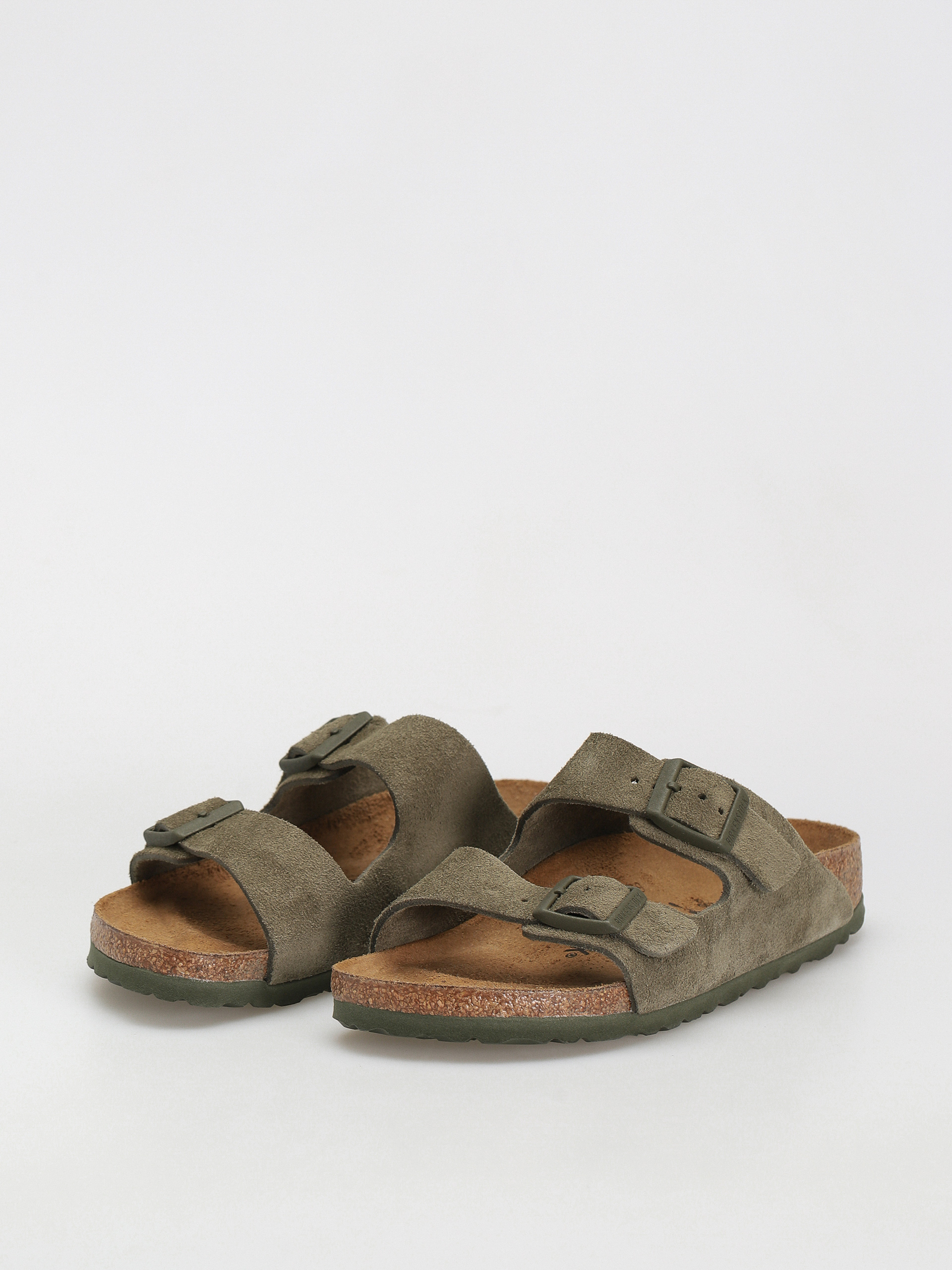 Šľapky Birkenstock Arizona Suede Leather Narrow Wmn (thyme)