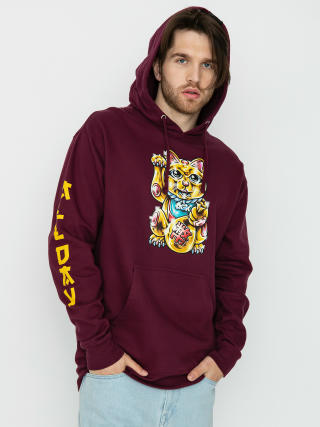 Mikina s kapucňou DGK Golden Cat HD (burgundy)