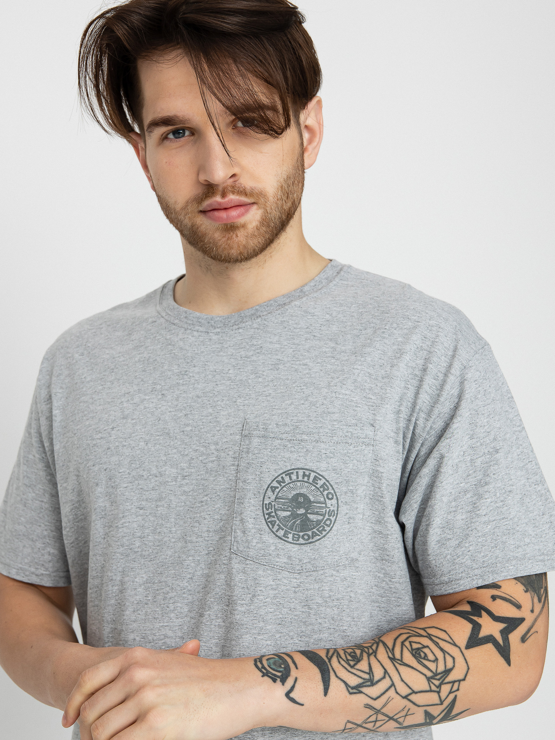 Tričko Antihero Stay Ready Dbl (athletic heather w/grey prints)