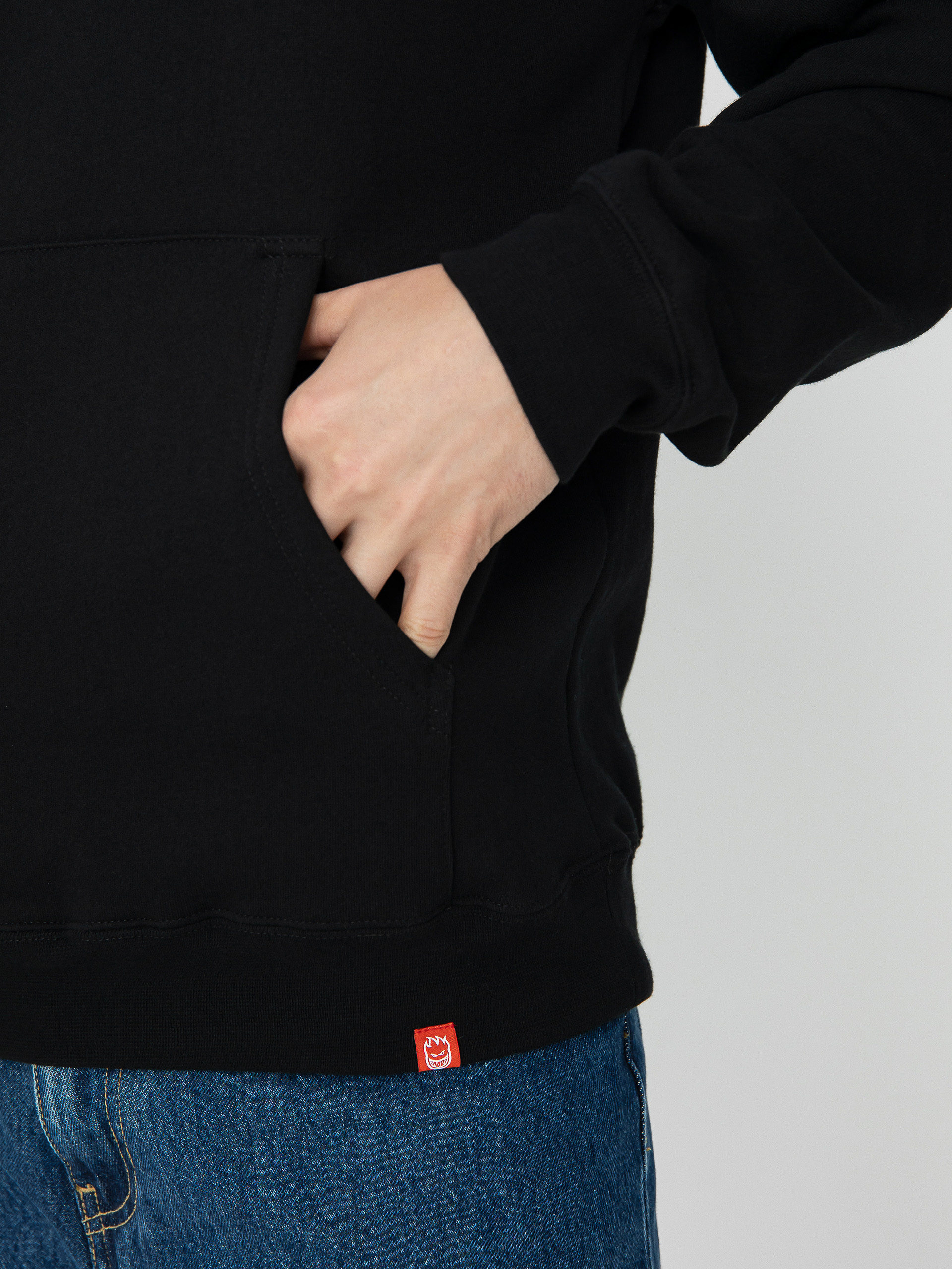 Mikina s kapucňou Spitfire Classic 87 HD (black w/gold & red print)