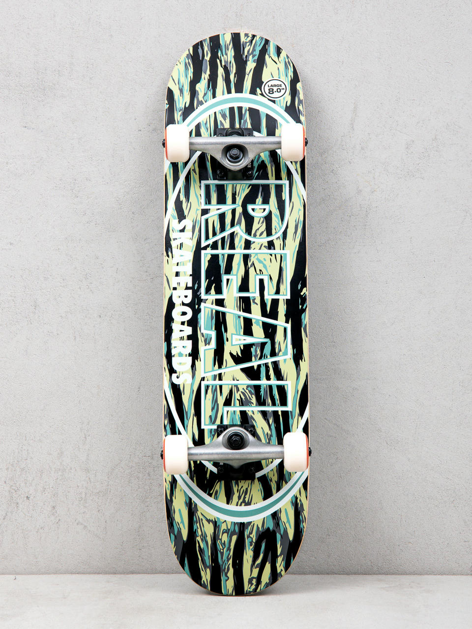 Skateboard Real Stealth Ovals (black/green)