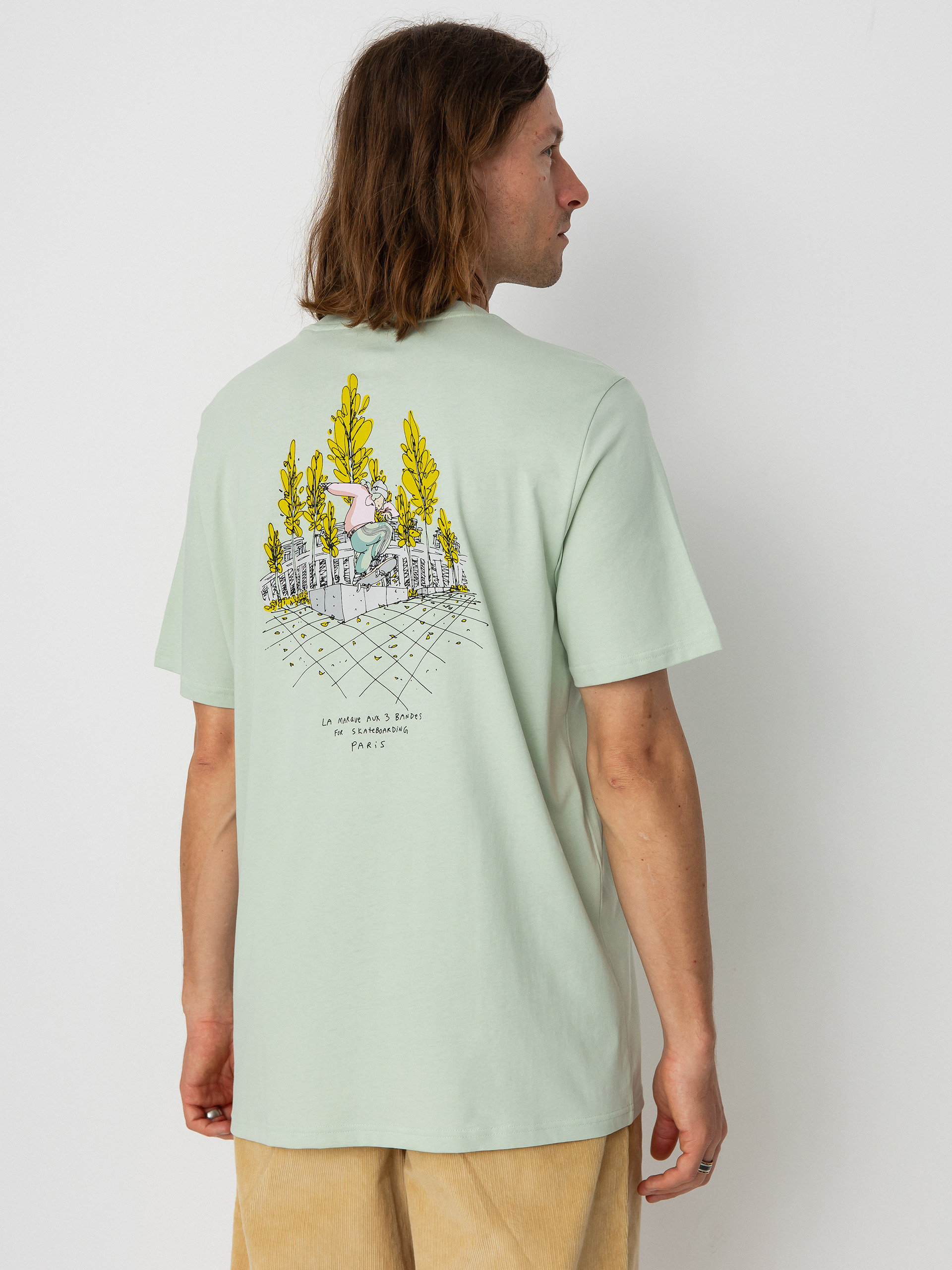 Tričko adidas Originals Henry Jones Paris (linen green/multicolor)