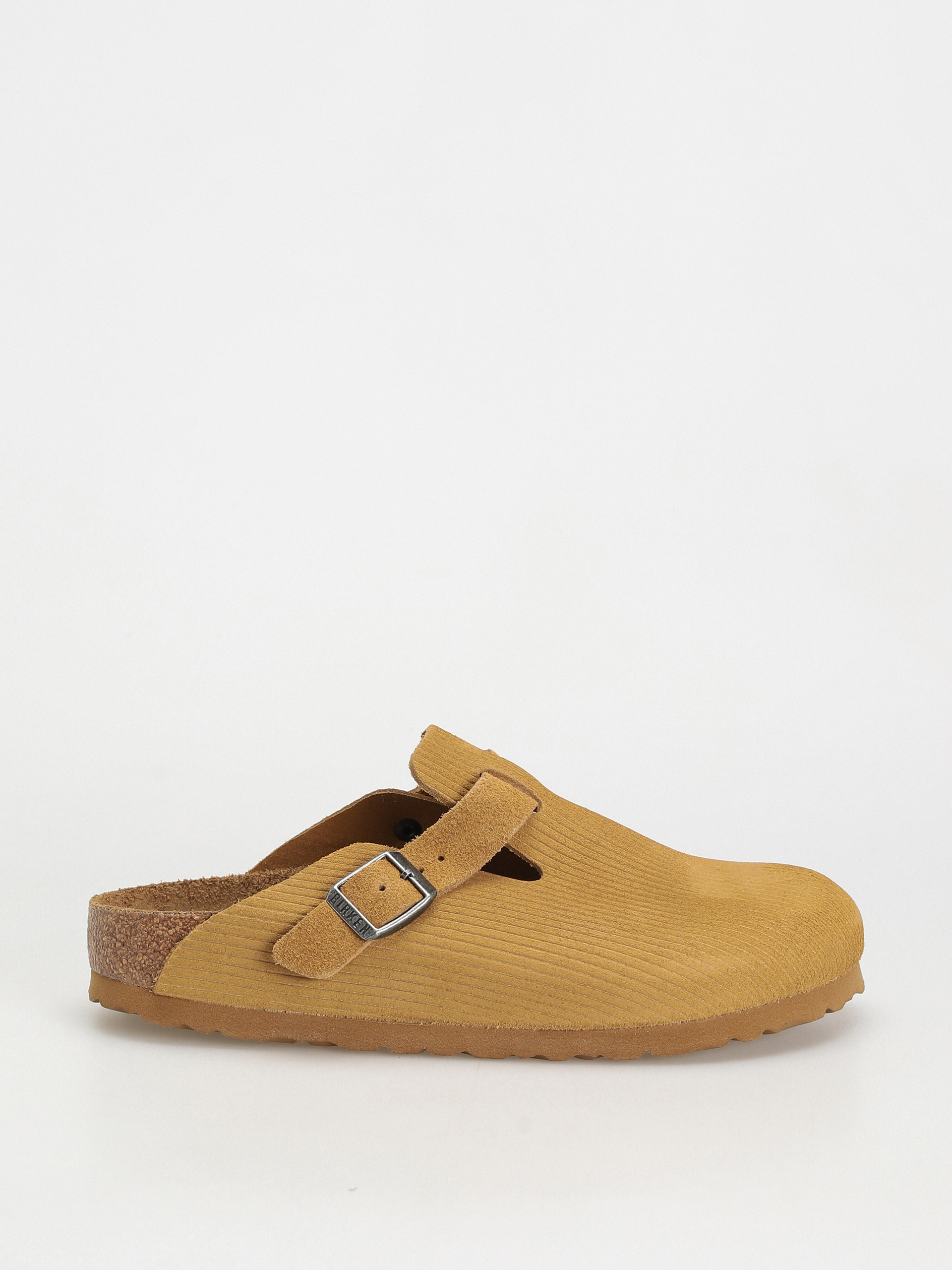 Šľapky Birkenstock Boston Suede Embossed Narrow Wmn (corduroy cork brown)