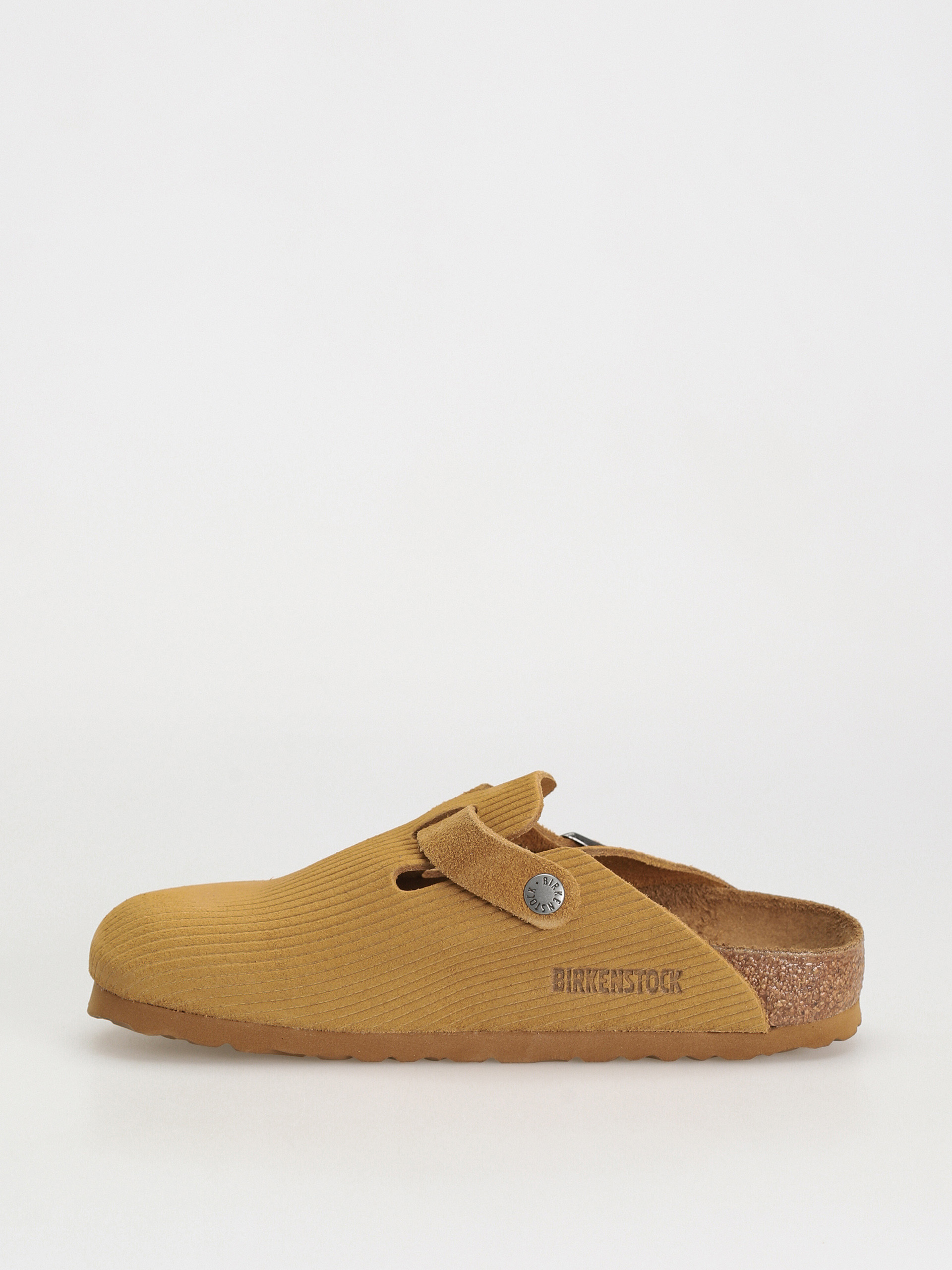 Šľapky Birkenstock Boston Suede Embossed Narrow Wmn (corduroy cork brown)