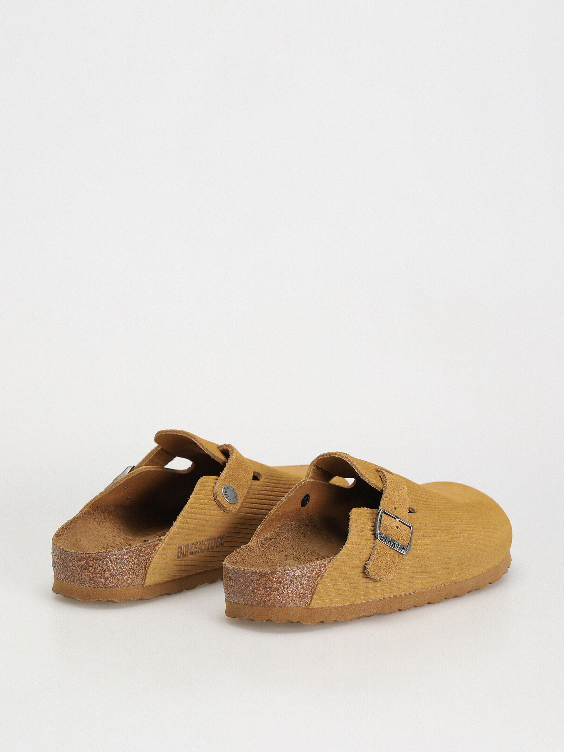 Šľapky Birkenstock Boston Suede Embossed Narrow Wmn (corduroy cork brown)